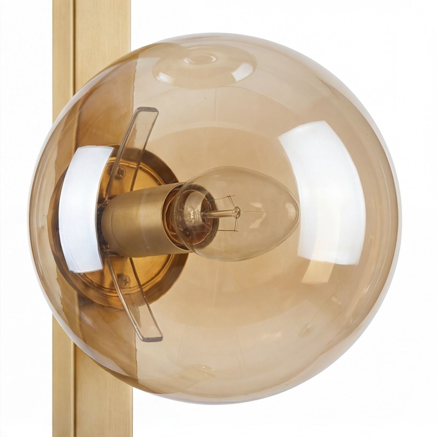 Wandlampe, Glühbirne, Glaskugel, Bronzefarbene, Wandbeleuchtung