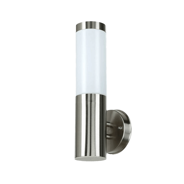 Luminaires d'extérieur modernes Wandleuchte, Wandlampe, LED, Stahl, Rundhalter