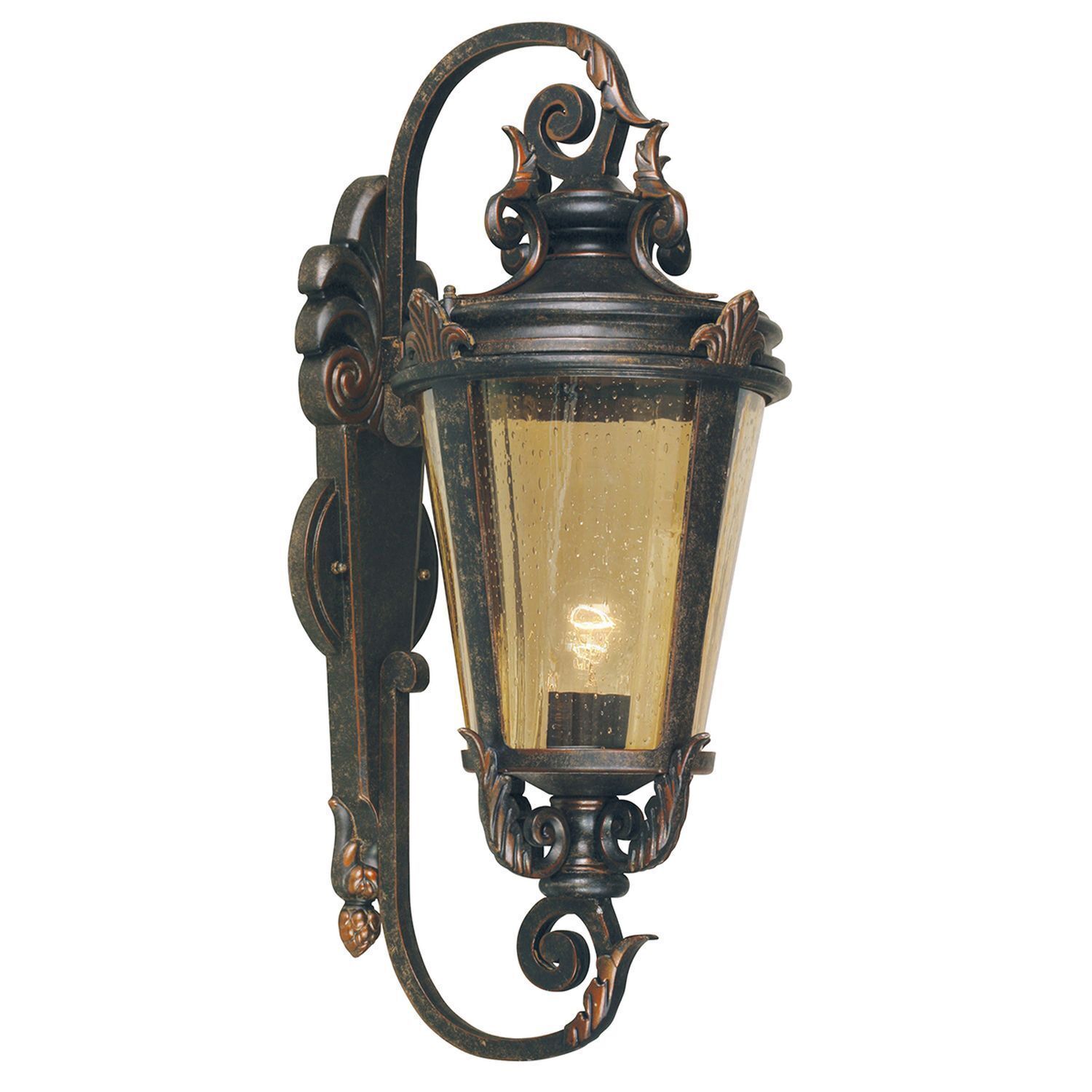 Applique extérieure Lanterne Marron Acier IP44 Cour