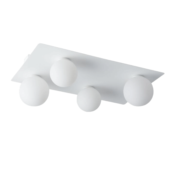 Plafonniers blancs Lampenclip, Beleuchtung, Streifenleuchte, Kugelhaken, Drei Kugeln