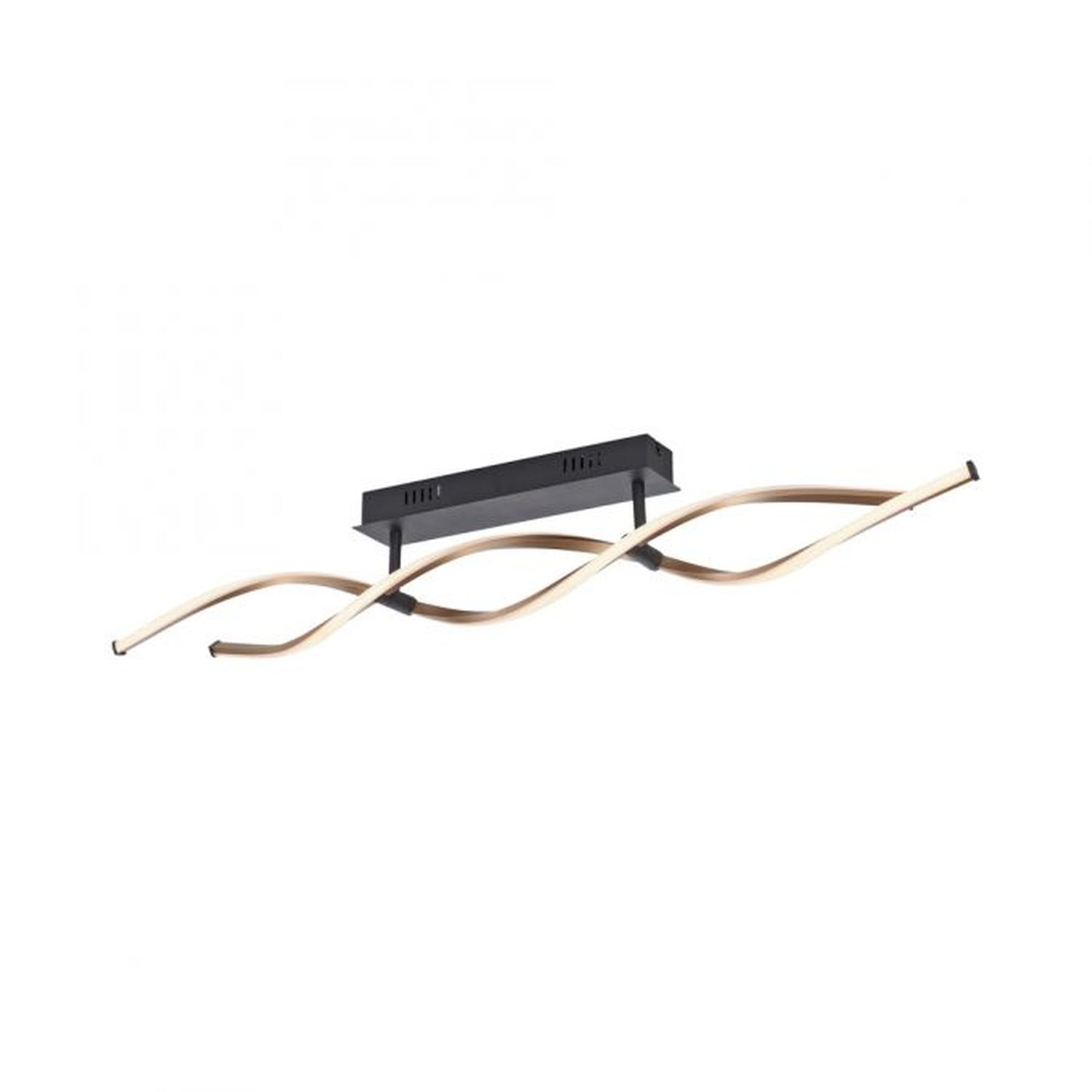 Lampe de plafonnier LED à intensité variable noir laiton 106 cm 3000 K