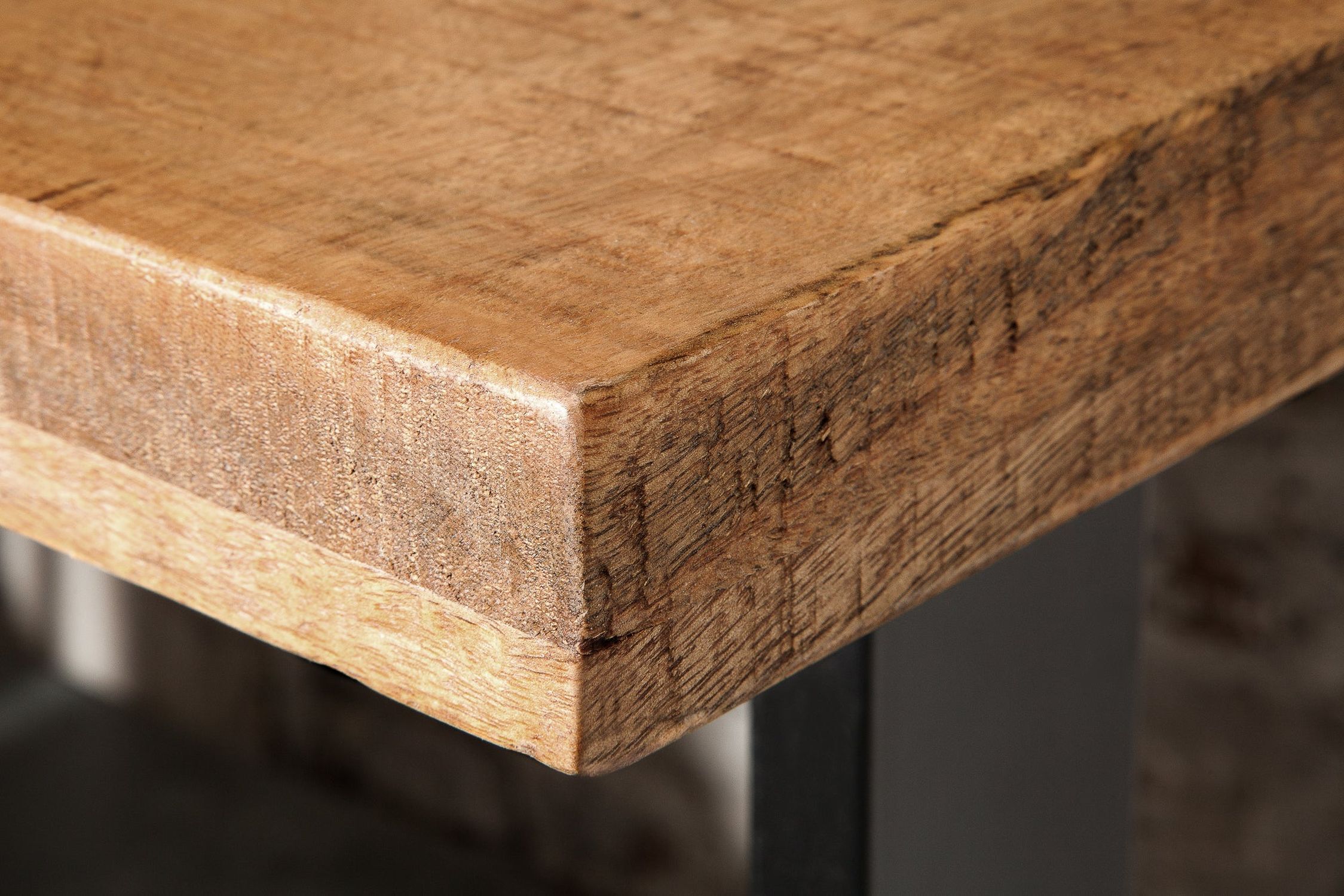 Table de bar bois mangue métal 120 x 80 cm piètement traîneau Holz, Sperrholz, Innenarchitektur, Hartholz, Tabelle