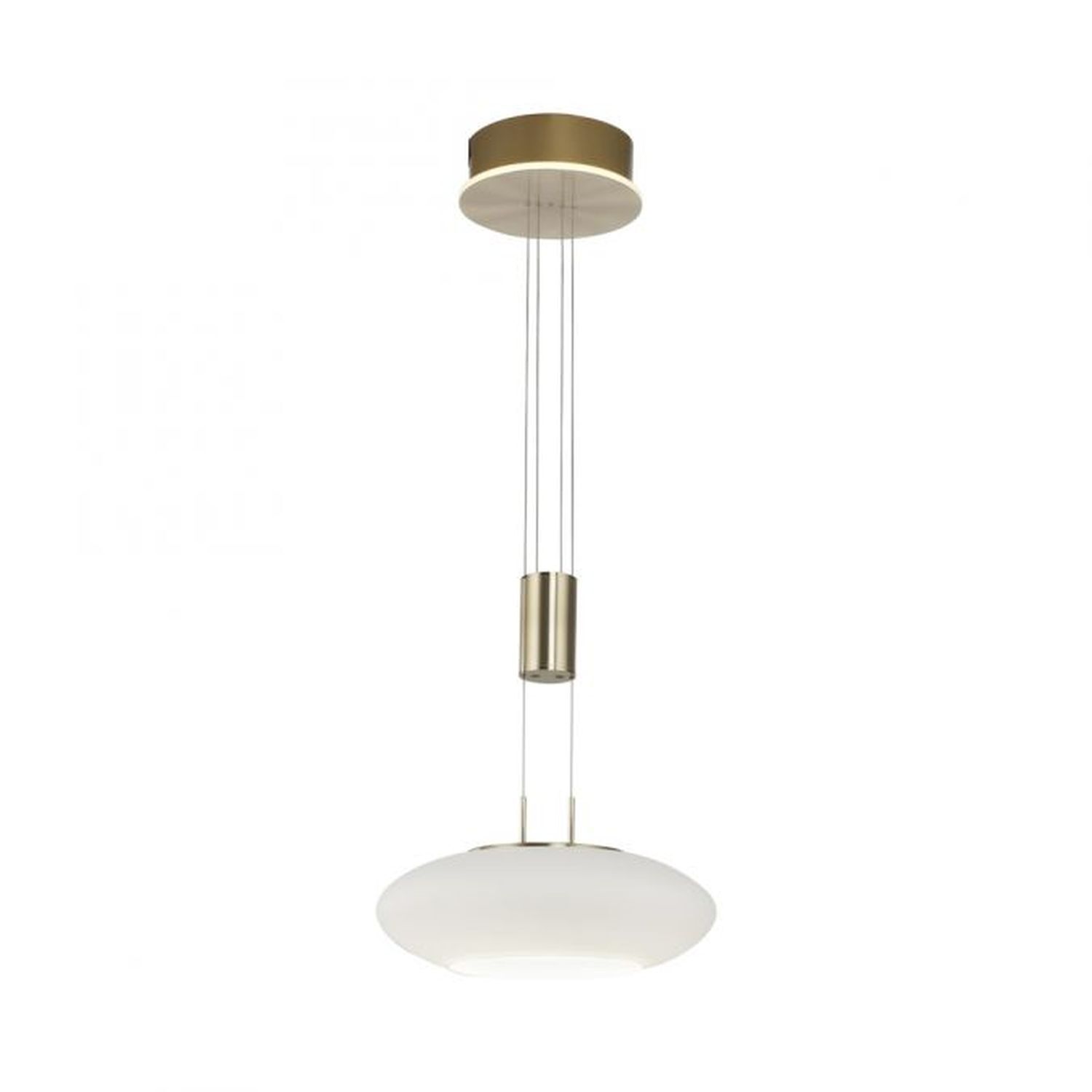 Lampe LED à suspendre verre en laiton dimmable télécommande