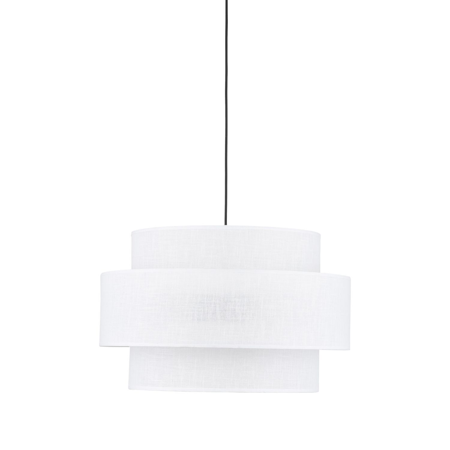 Suspension Tissu Blanc Ø 50 cm H : max. 160 cm 3x E27