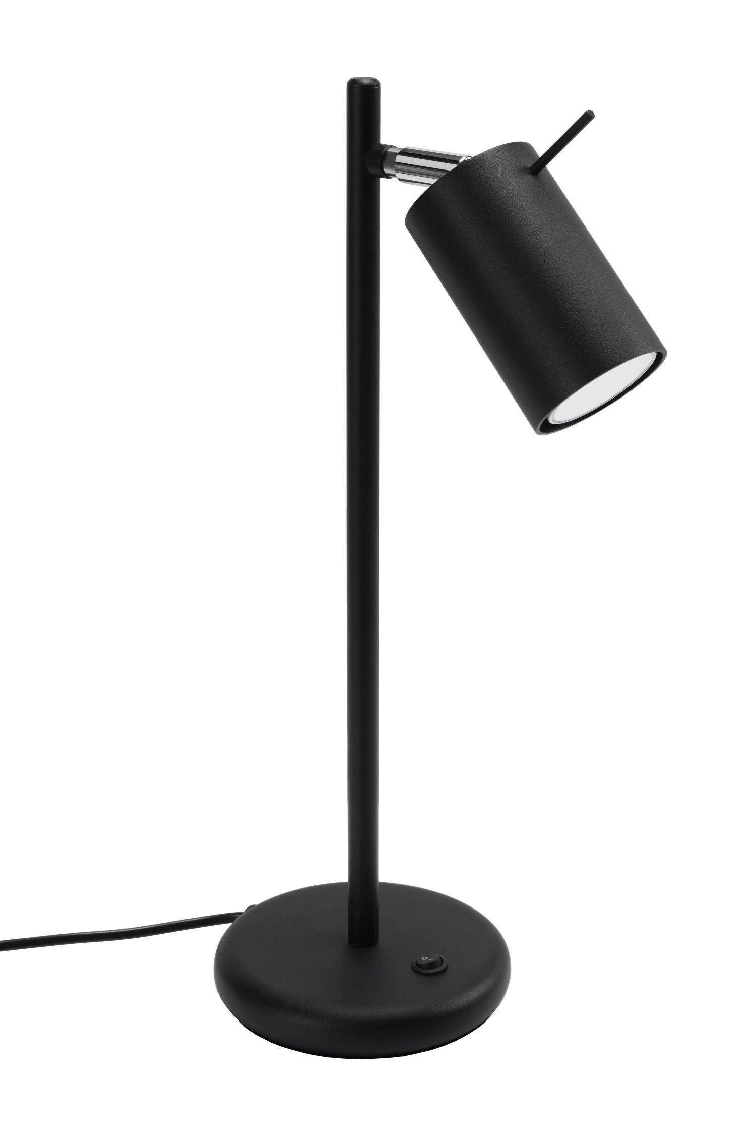 Lampe de bureau noire métal hauteur 43 cm orientable