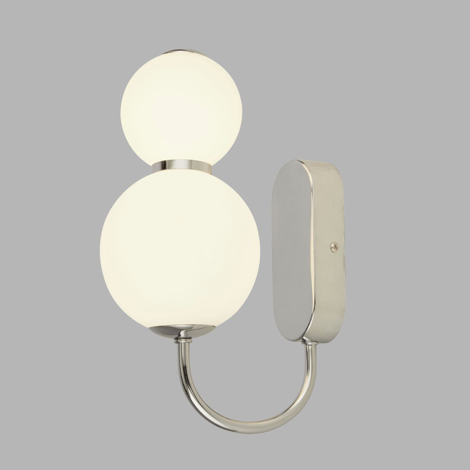 Applique LED Chrome Blanc 3000 K H : 28 cm Métal Verre