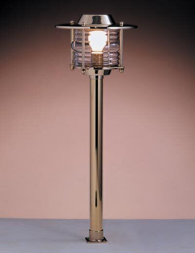 Robuste lampe d'allée laiton IP43 H:70cm allée jardin