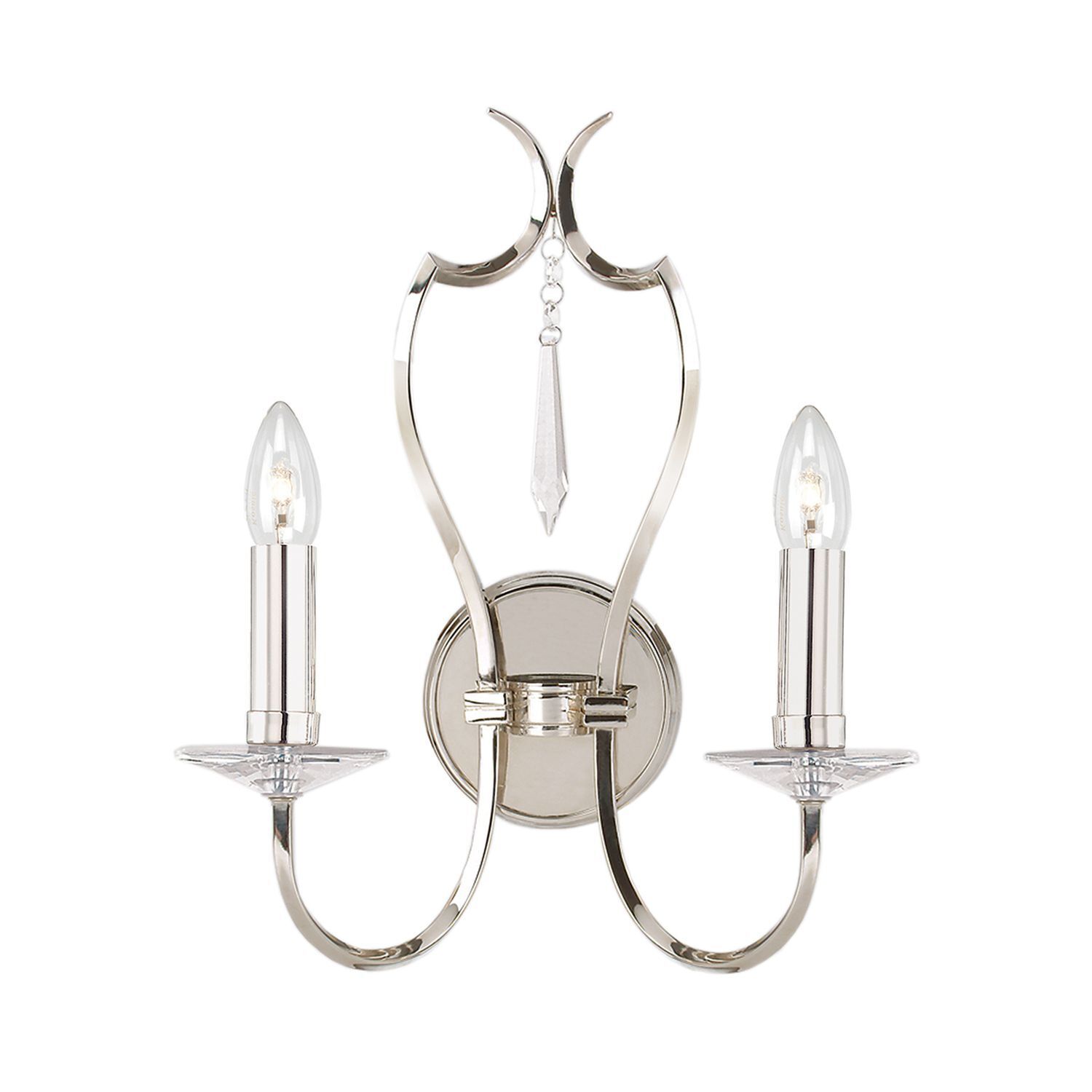 Applique murale CANDELA 12 laiton véritable Lampe nickel