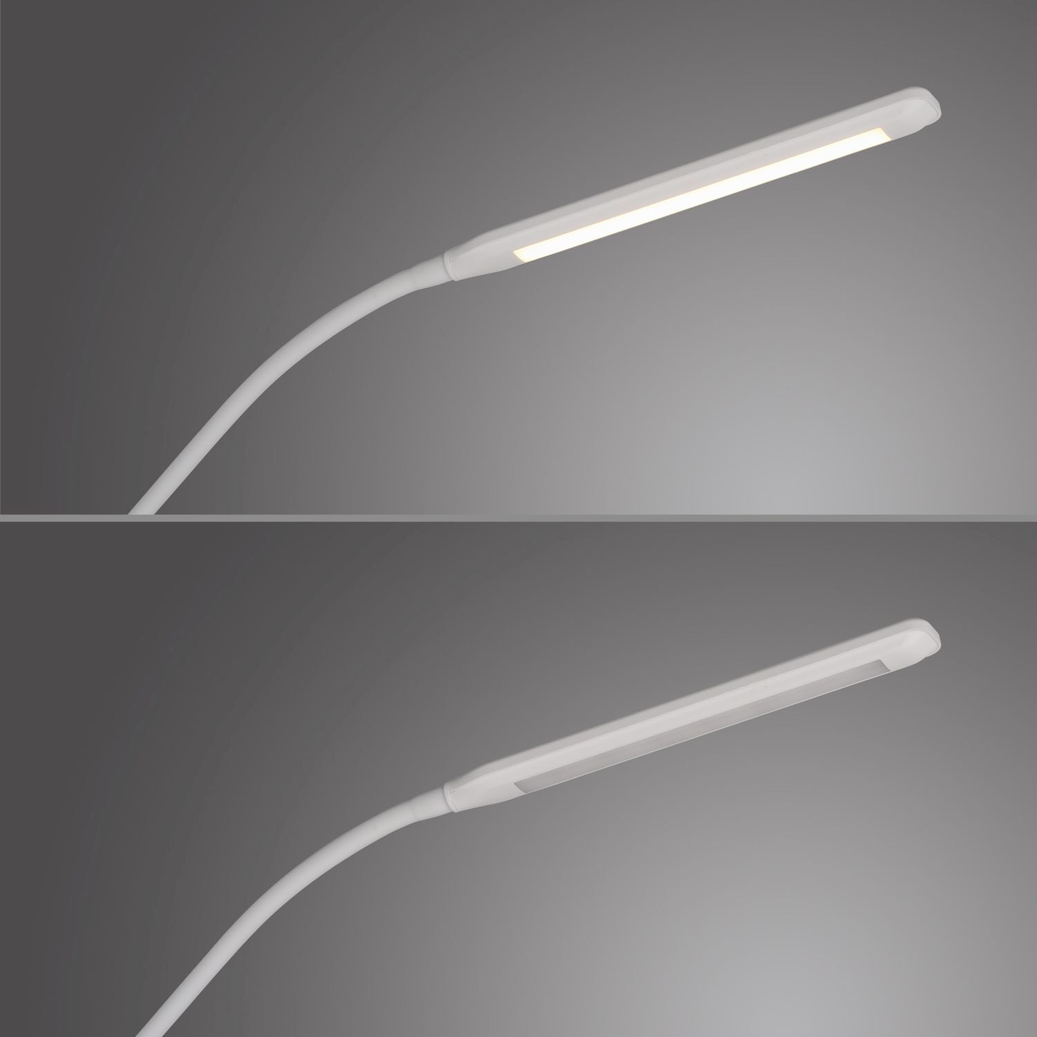 LED Stehleuchte Metall Weiß Touch 125 cm verstellbar Beleuchtung, Lampe