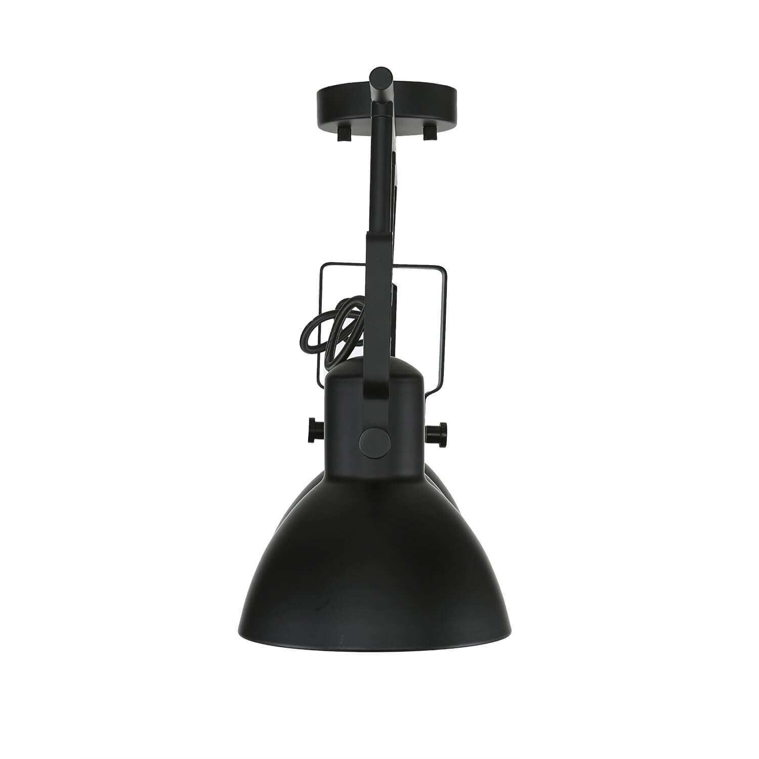 Spot de plafond noir métal E16 rétro salon