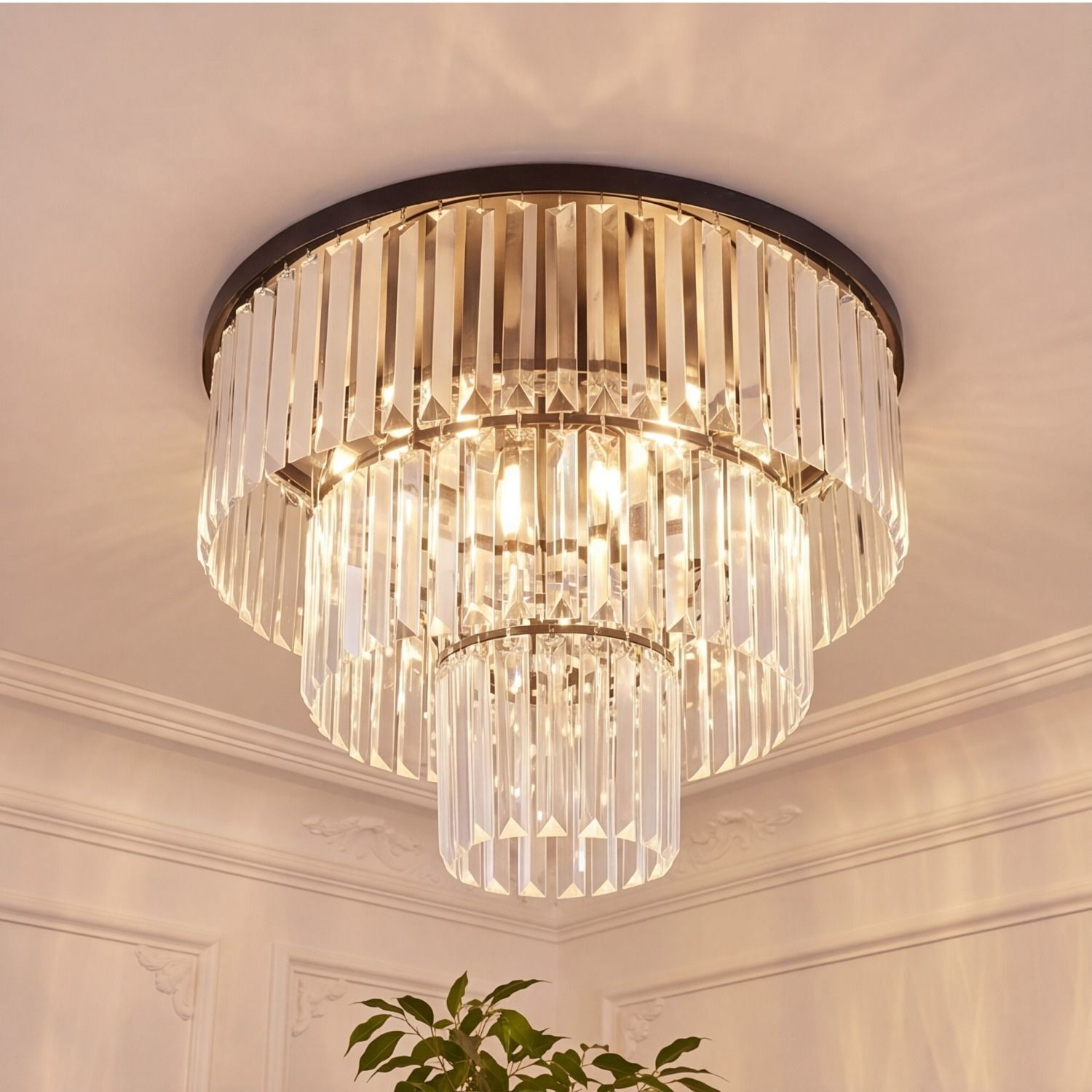 deckenleuchte-metall-lampen-jugendstil-deckenleuchte-ostrowo-9x-e14-bis-25-w-schwarz-transparent-no7627-02 deckenleuchte, kristalllampe, rundlampen, deckenleuchte, kristall