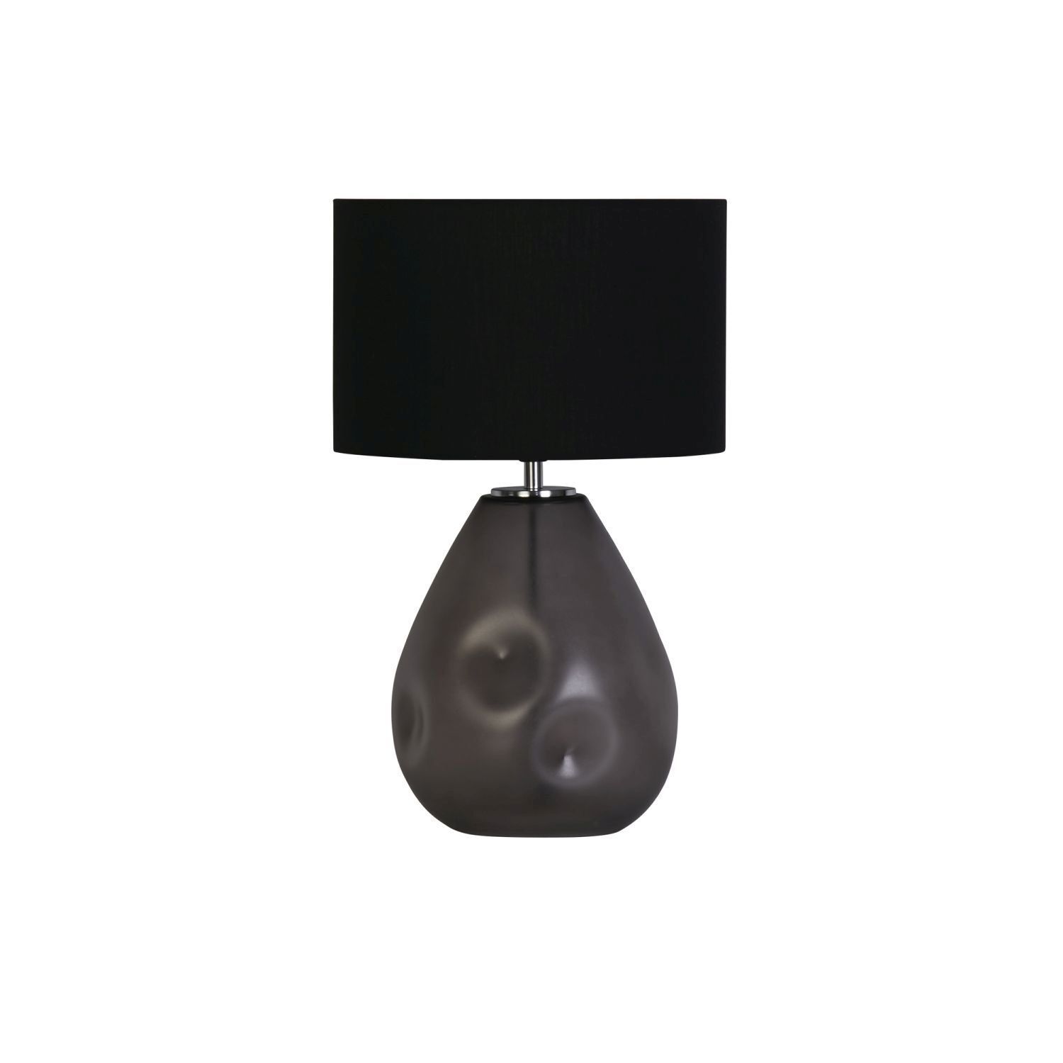 Blendarme lampe de table verre tissu 44,5 cm E27 noir
