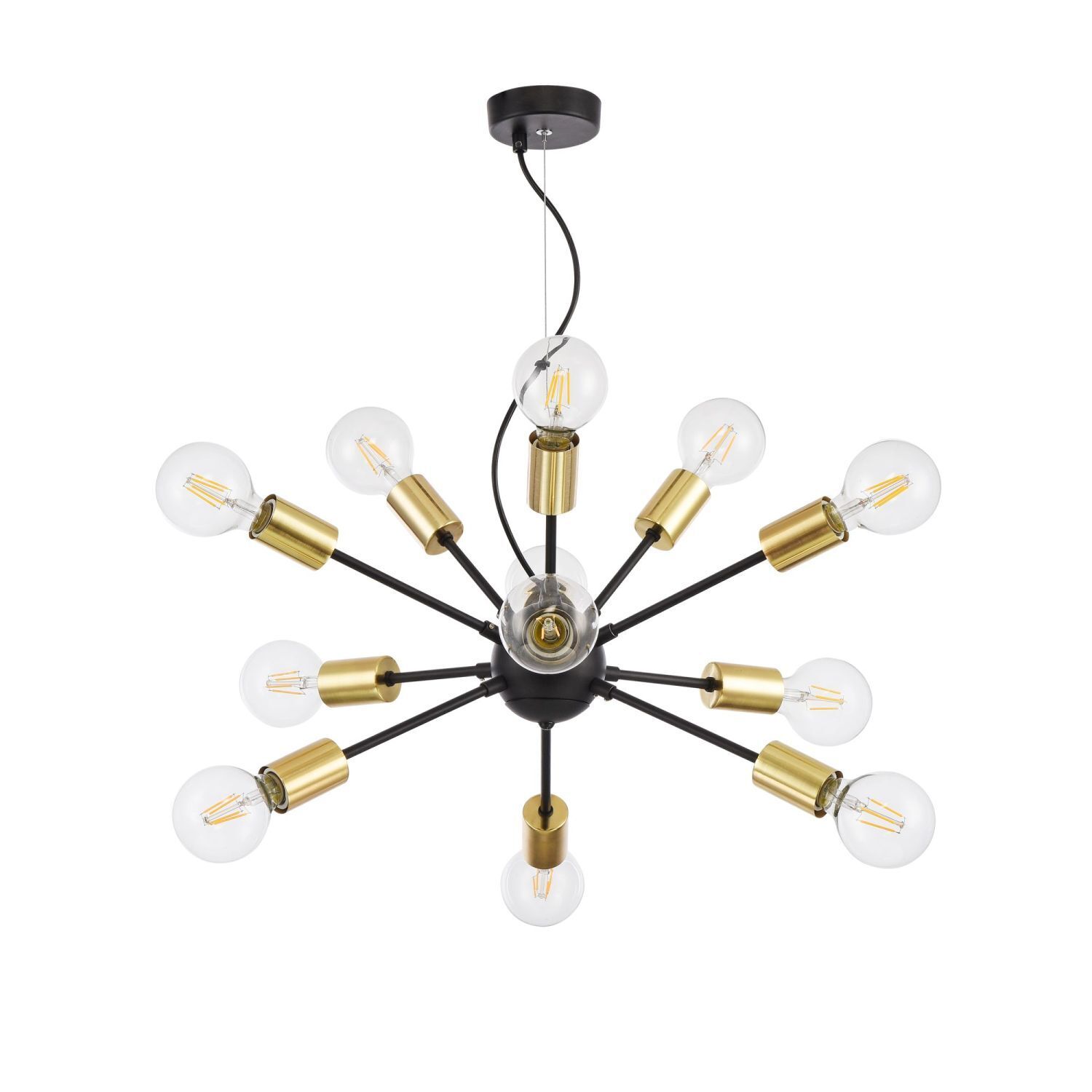 Suspension en métal L : 75 cm H : max. 156,2 cm E27