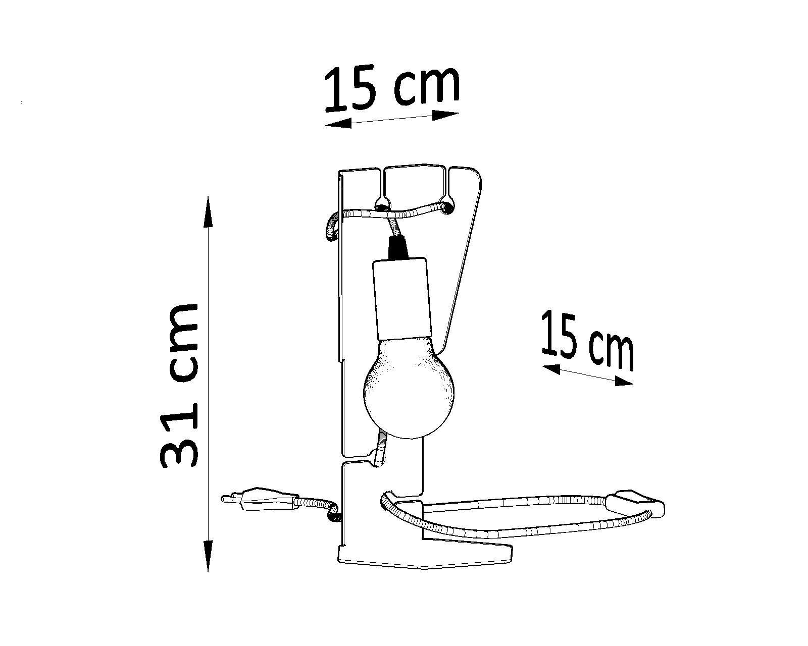 Lampe de table métal noir 31 cm petit décoratif E27