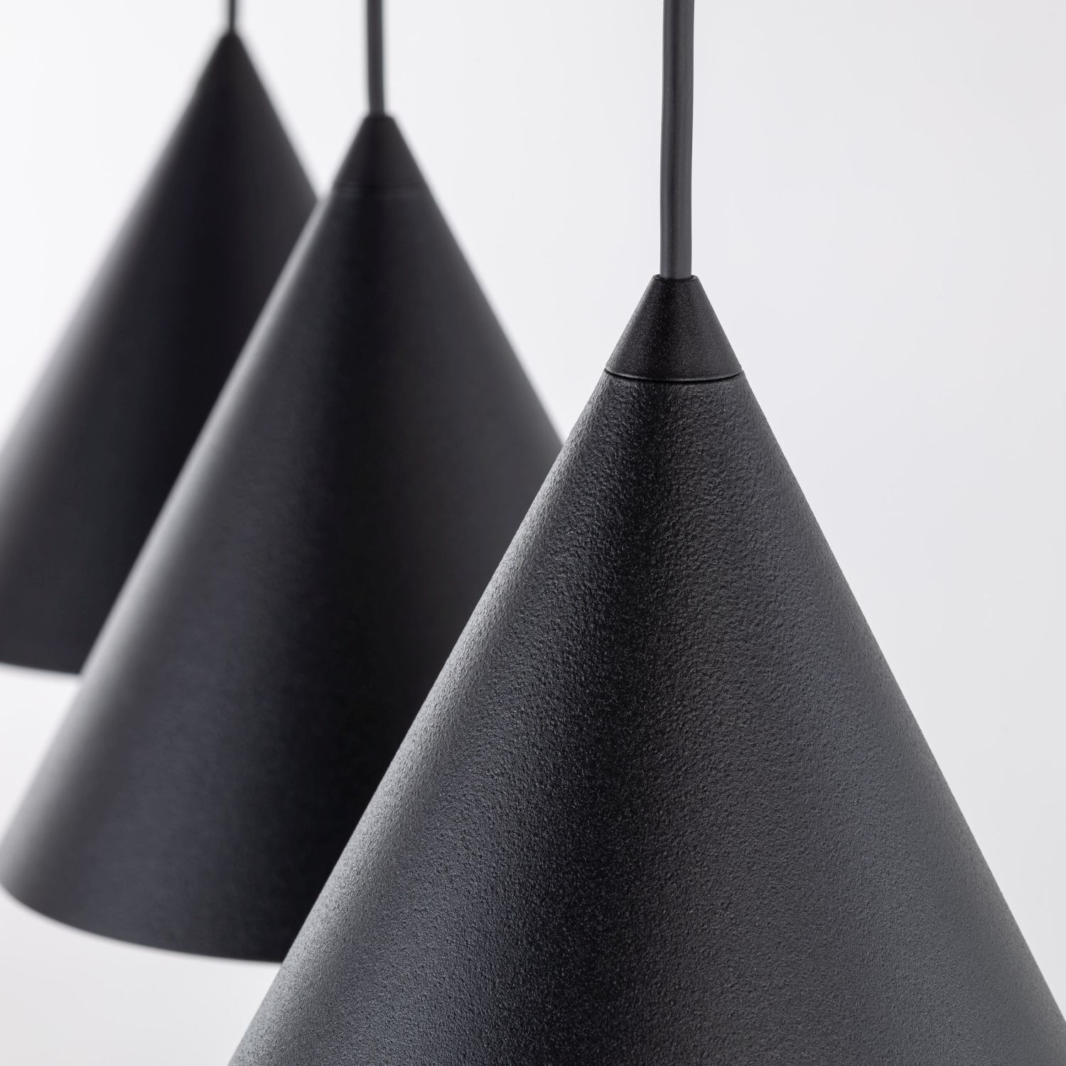 Lampe à suspendre 3 flammes Noir L : 75 cm E27 Rétro Métal