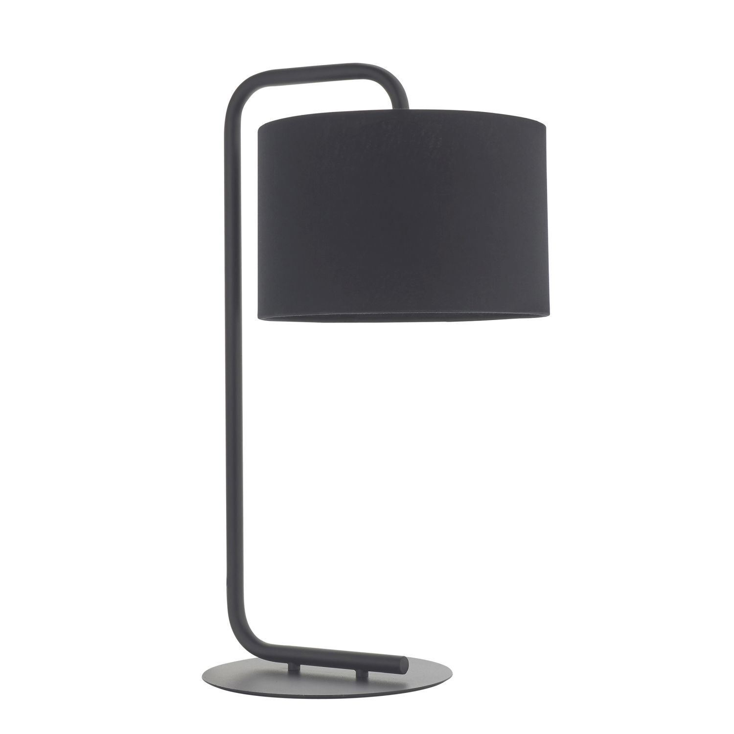 Lampe de table Noir Tissu Métal 50 cm Moderne E27