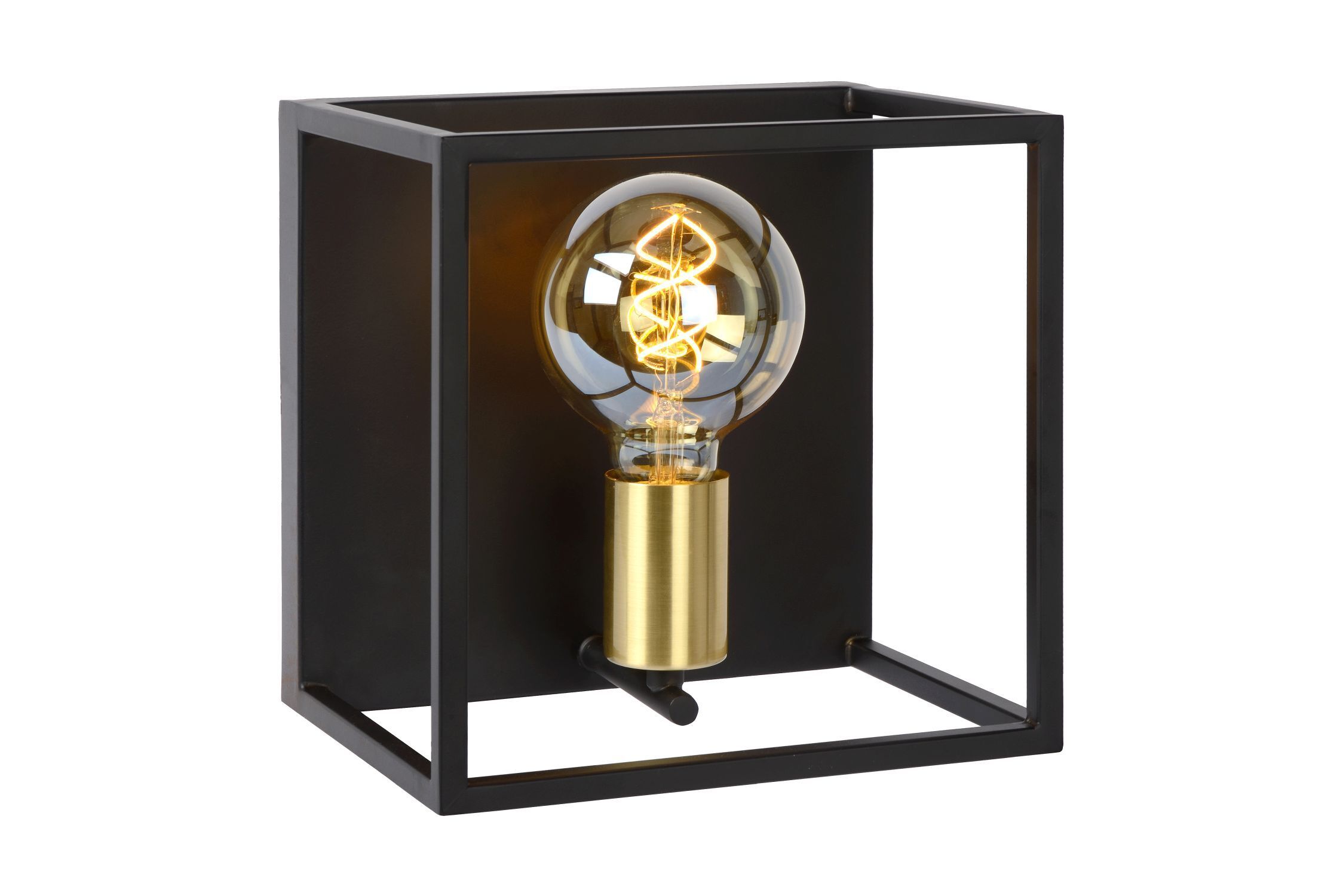 Wandlampe Metall Schwarz E27 L:22 cm modern edel