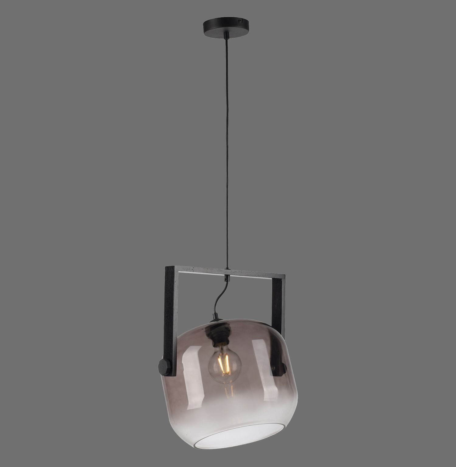 Blendarme Hängelampe Glas Metall L:35 cm E27 Industrie Lampe, Kronleuchter, Leuchte, Deckenleuchte