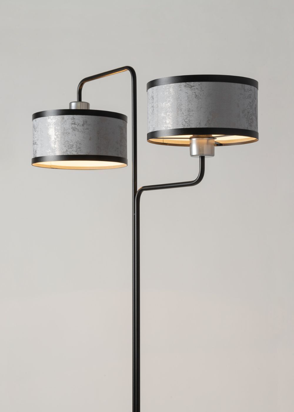 Lampe à suspendre multi-flamme Noir Gris faible éblouissement jusqu'à 0,7 m