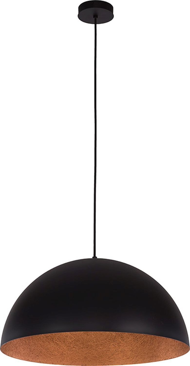 Lampe à suspendre moderne noire cuivre Ferra