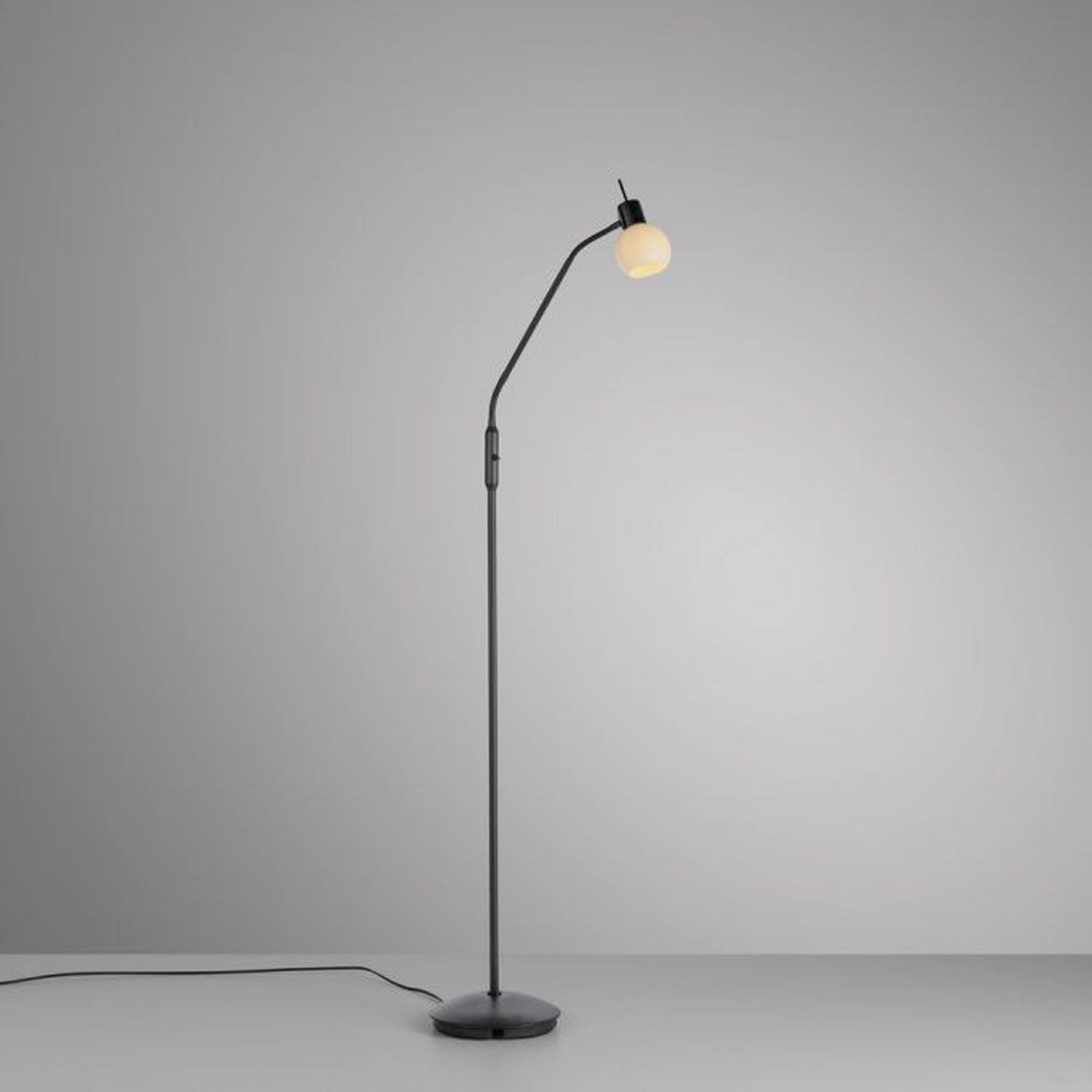 Verstellbare Stehleuchte Glasschirm blendarm inkl E14 Lampe