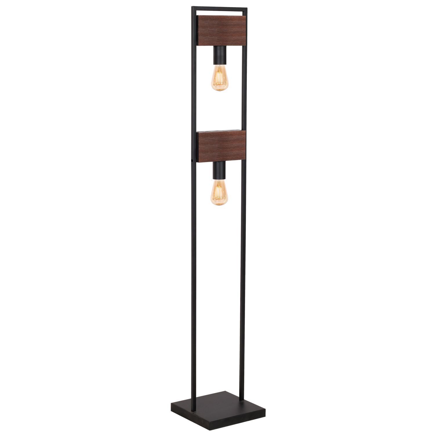 Lampadaire Noir Marron 148 cm bas Métal