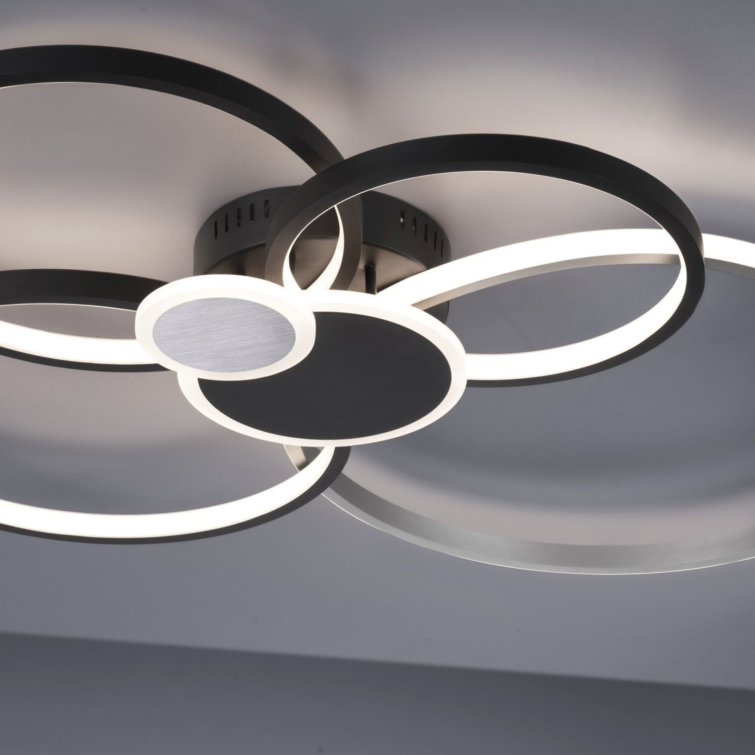 Lampe de plafonnier LED Noir Aluminium Métal L:85 cm 35 W