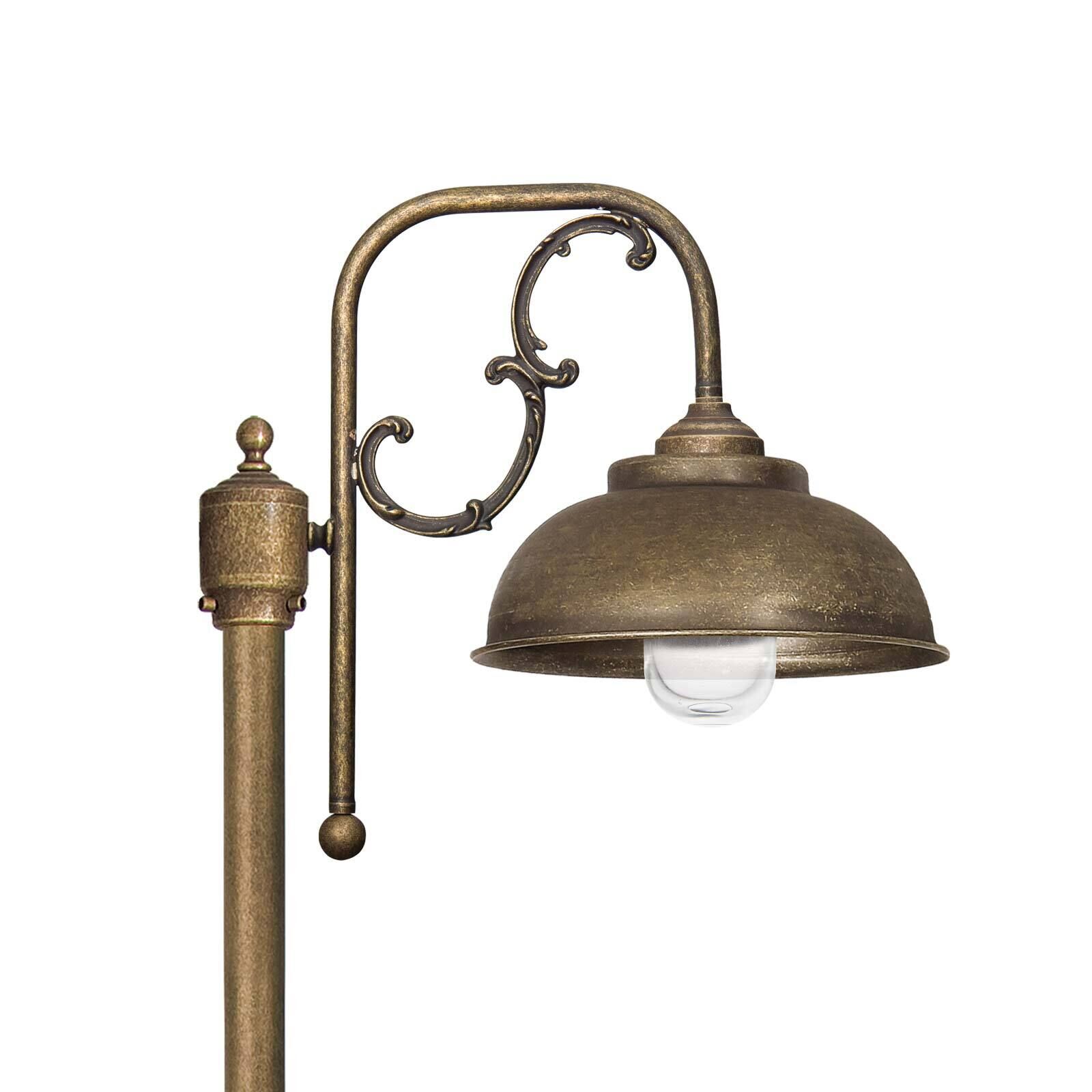 Lanterne de jardin laiton verre 148 cm en bronze antique IP44 E27