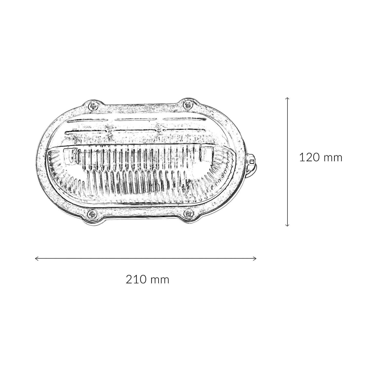 Lampe murale extérieure laiton Maritim ovale IP64 maison porte