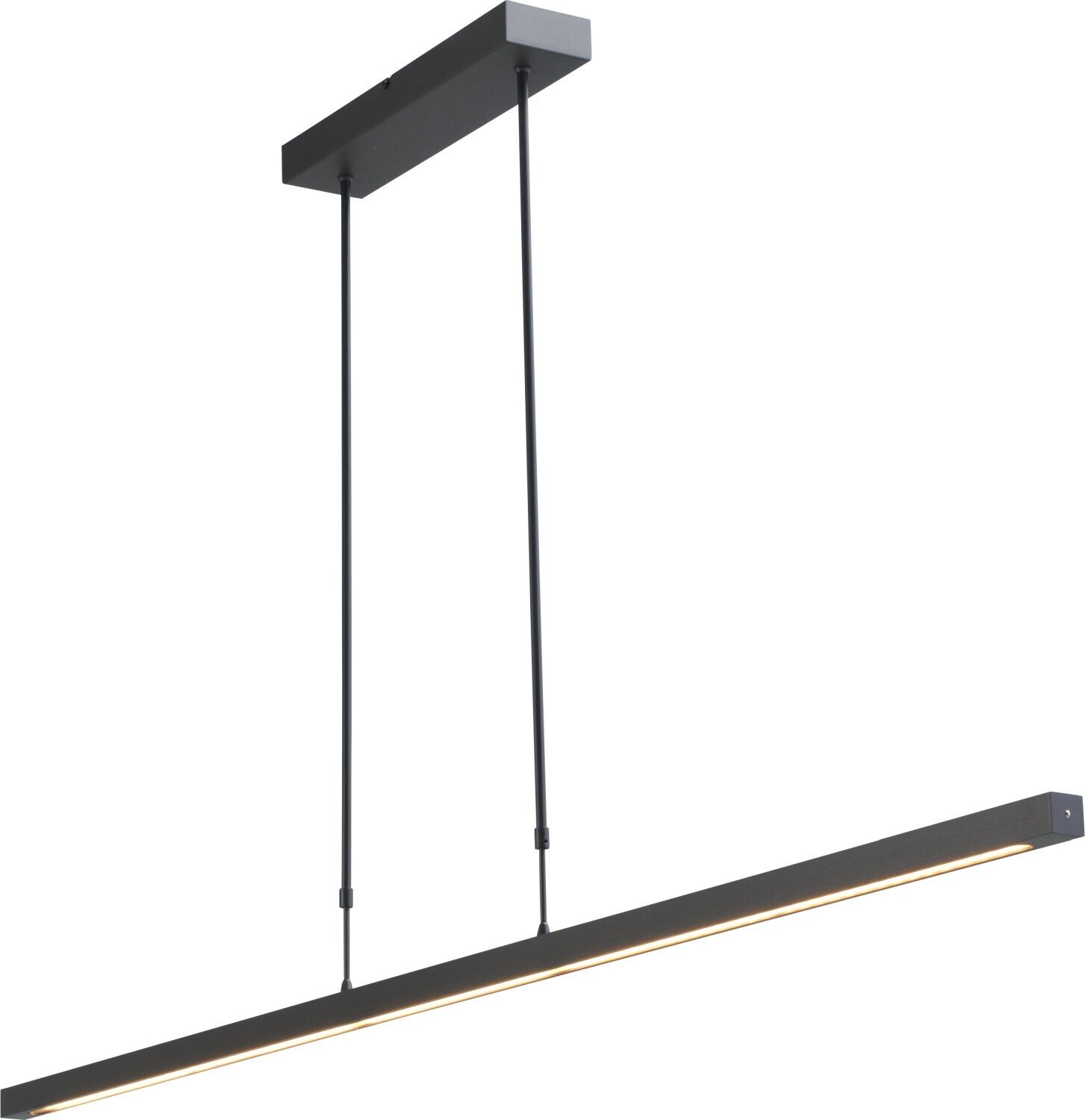 Suspension LED fine à intensité variable REAL noir mat