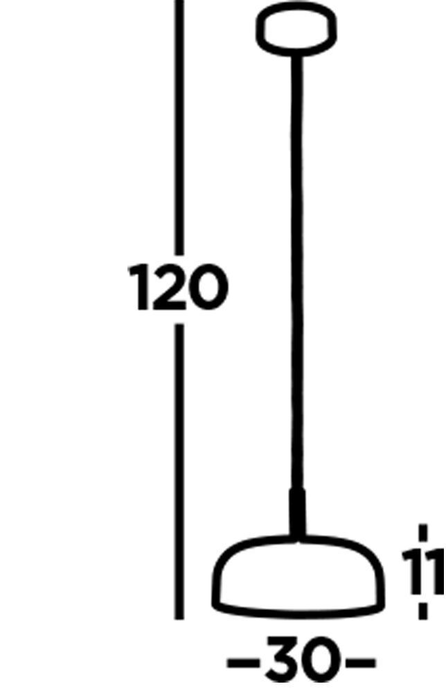 Lampe à suspendre LED verre fumé Ø 30 cm rond 3000 K 388 lm