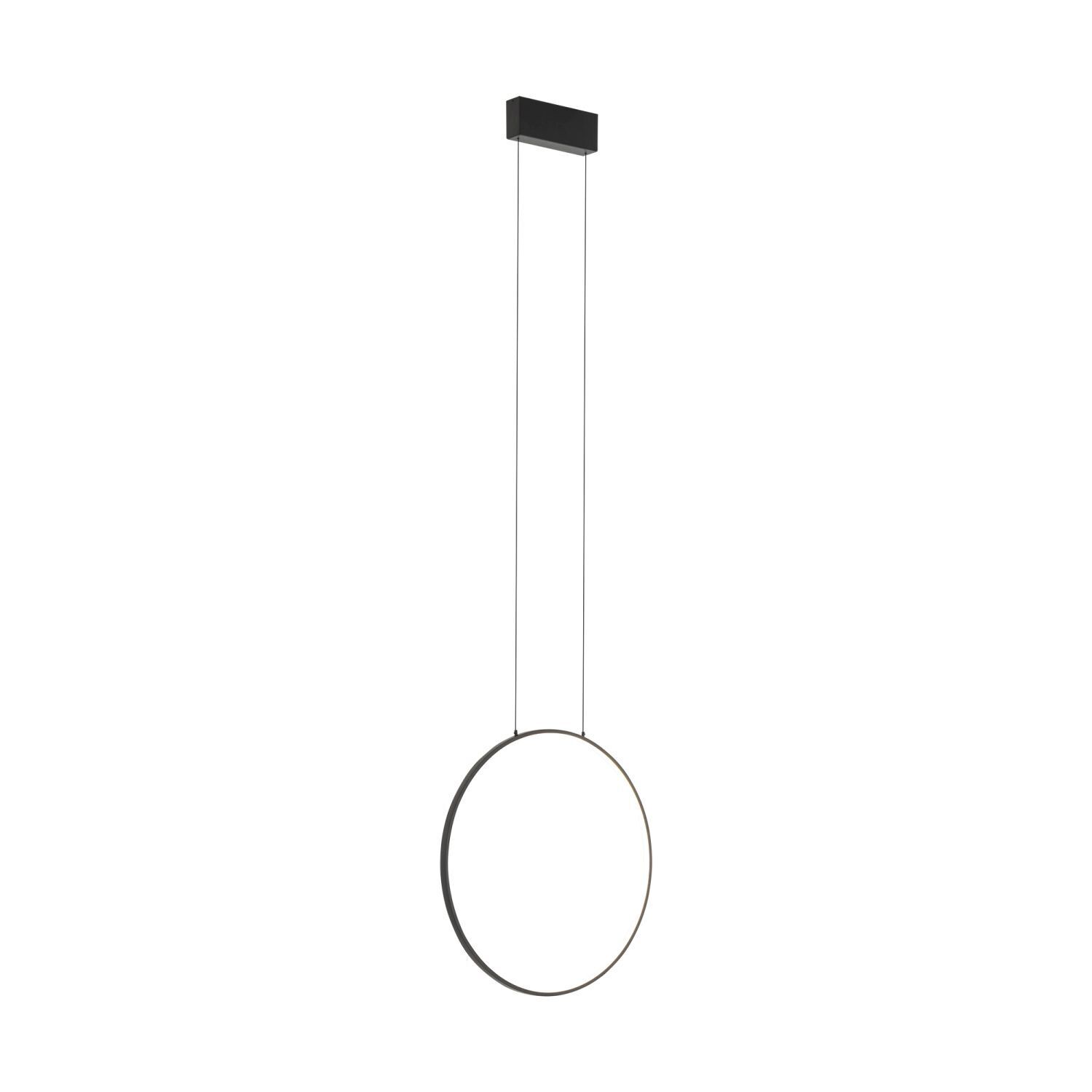 Lampe à suspendre LED Noir 3000 K 560 lm Anneau Ø 45 cm