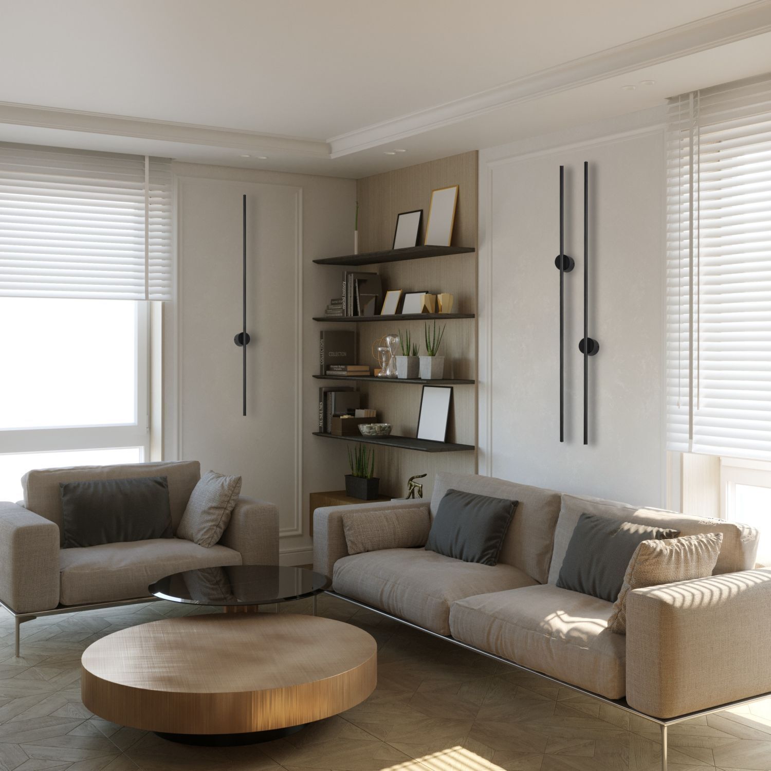 LED Wandlampe indirekt Metall H:120 cm 1600 lm 4000 K Dekoration für Zuhause, Mobiliar, Wohnzimmer, Tabelle, Kaffeetisch