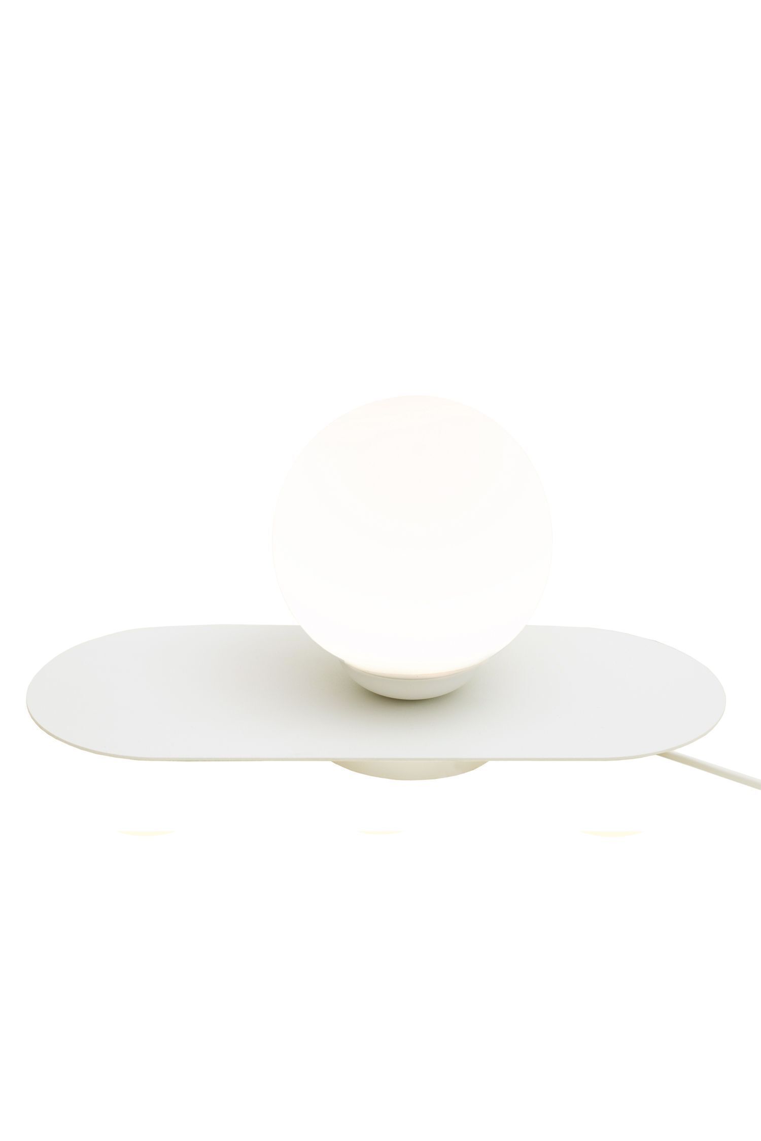 Blendarme lampe de chevet verre métal E27 22 cm en blanc