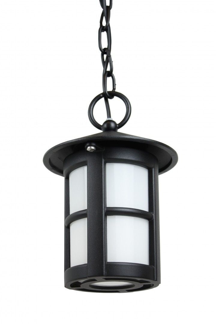 Lampe à suspendre extérieure noire ronde IP43 Rustique Jardin