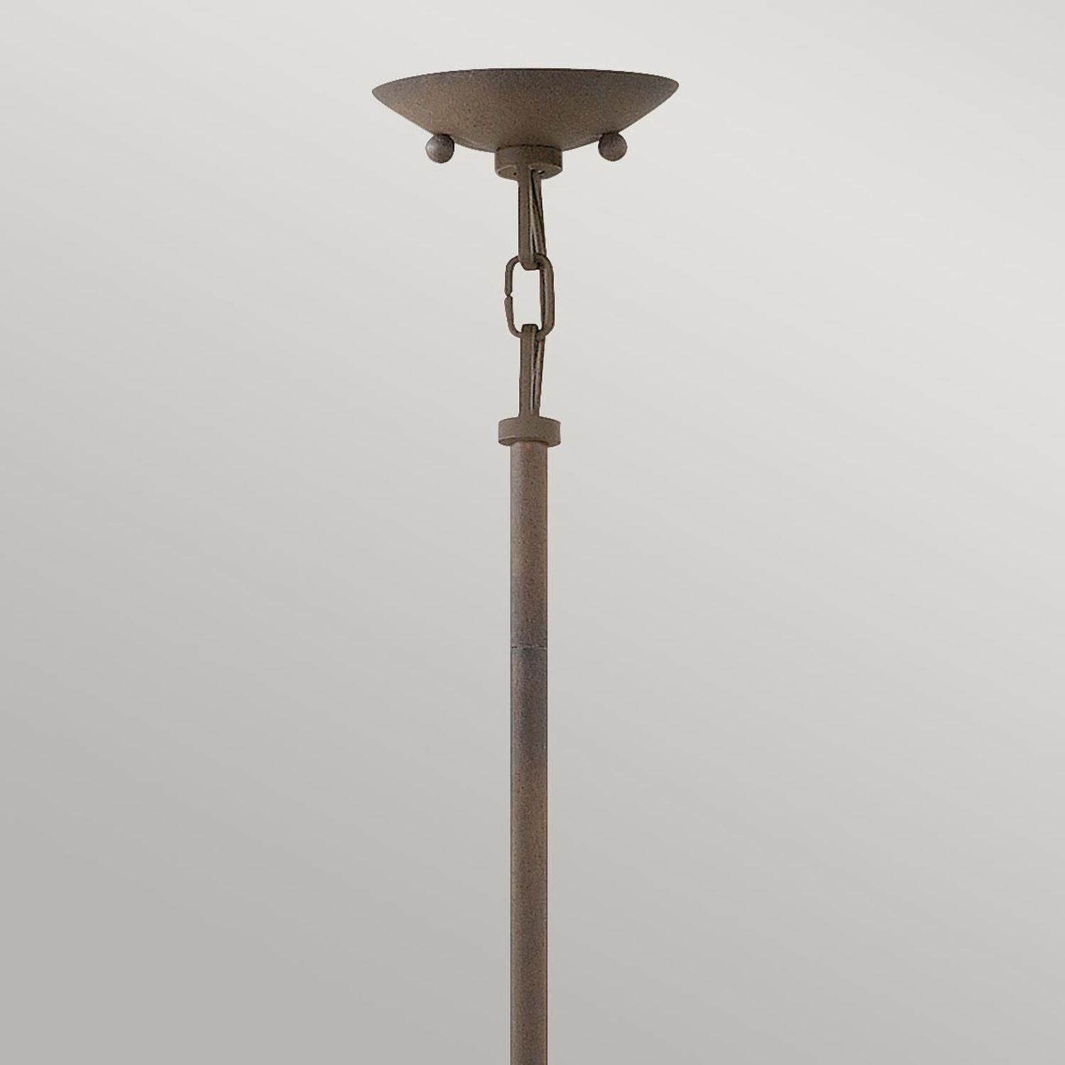 Suspension extérieure ronde Ø 25,5 cm E27 IP44 en fer antique