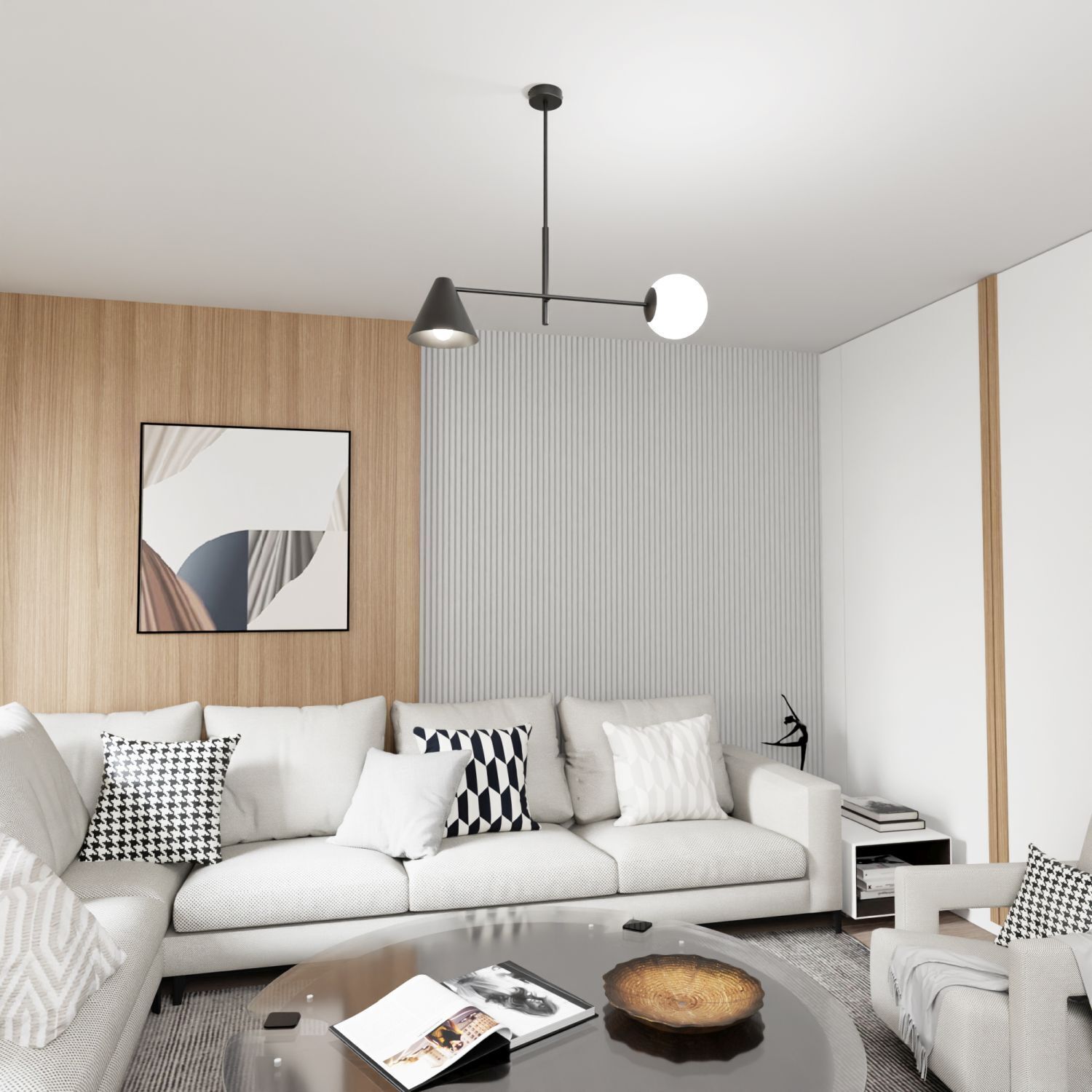 sofa, wohnzimmer, kissen, couchtisch, wandverkleidung