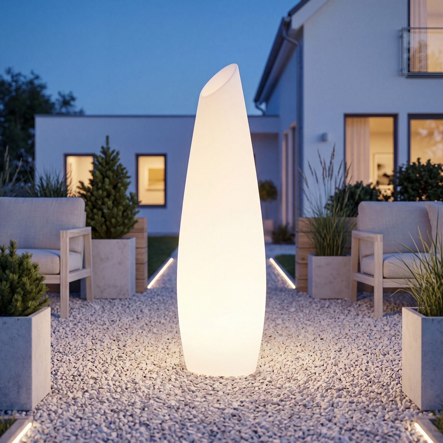 126643-aussenleuchte-led-weiss-140-cm-ip65-6000-k-1800-lm-mit-stecker-kabel-aussenlampe-garten-stehleuchte-terrasse-dekoleuchte-1 Outdoor lamp, LED lamp, Garden light, Stone lamp, Decorative lighting