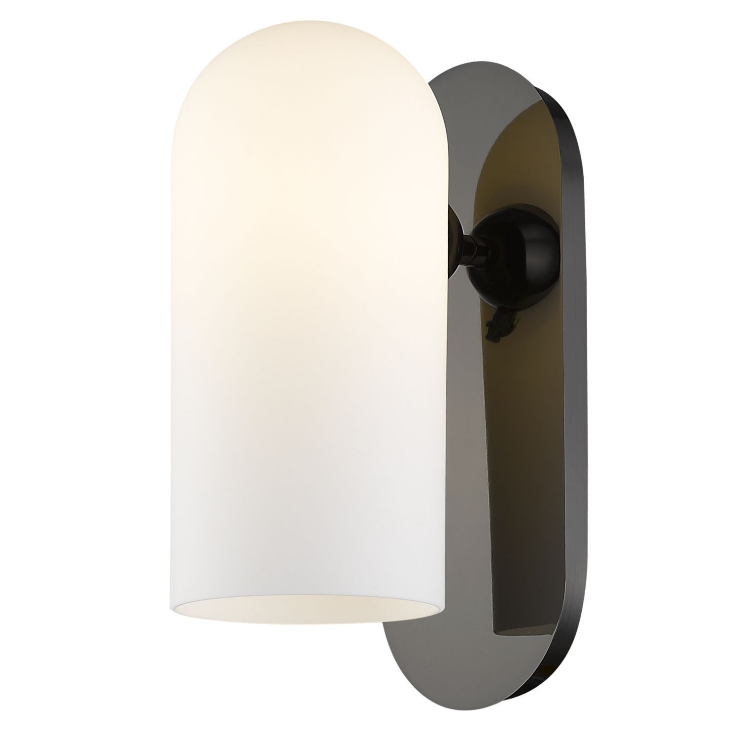 Wandlampe Metall Glas H: 26 cm klein Schwarz Weiß E27 Lampe