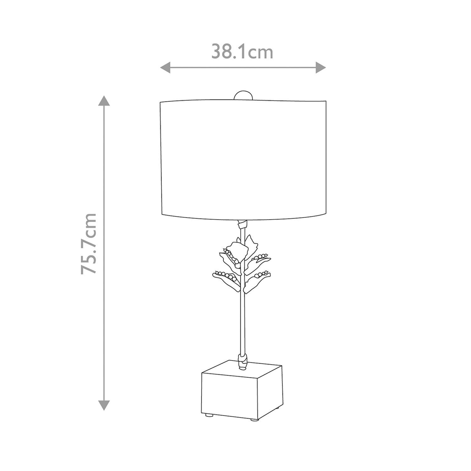 Tischlampe, Lampenschirm, Stehleuchte, Blumenmotiv, Holz-/Metallstil