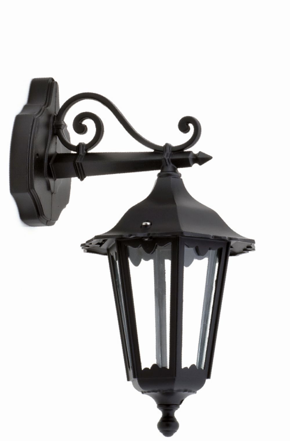 Applique extérieure IP44 aluminium noir E27 Rustique