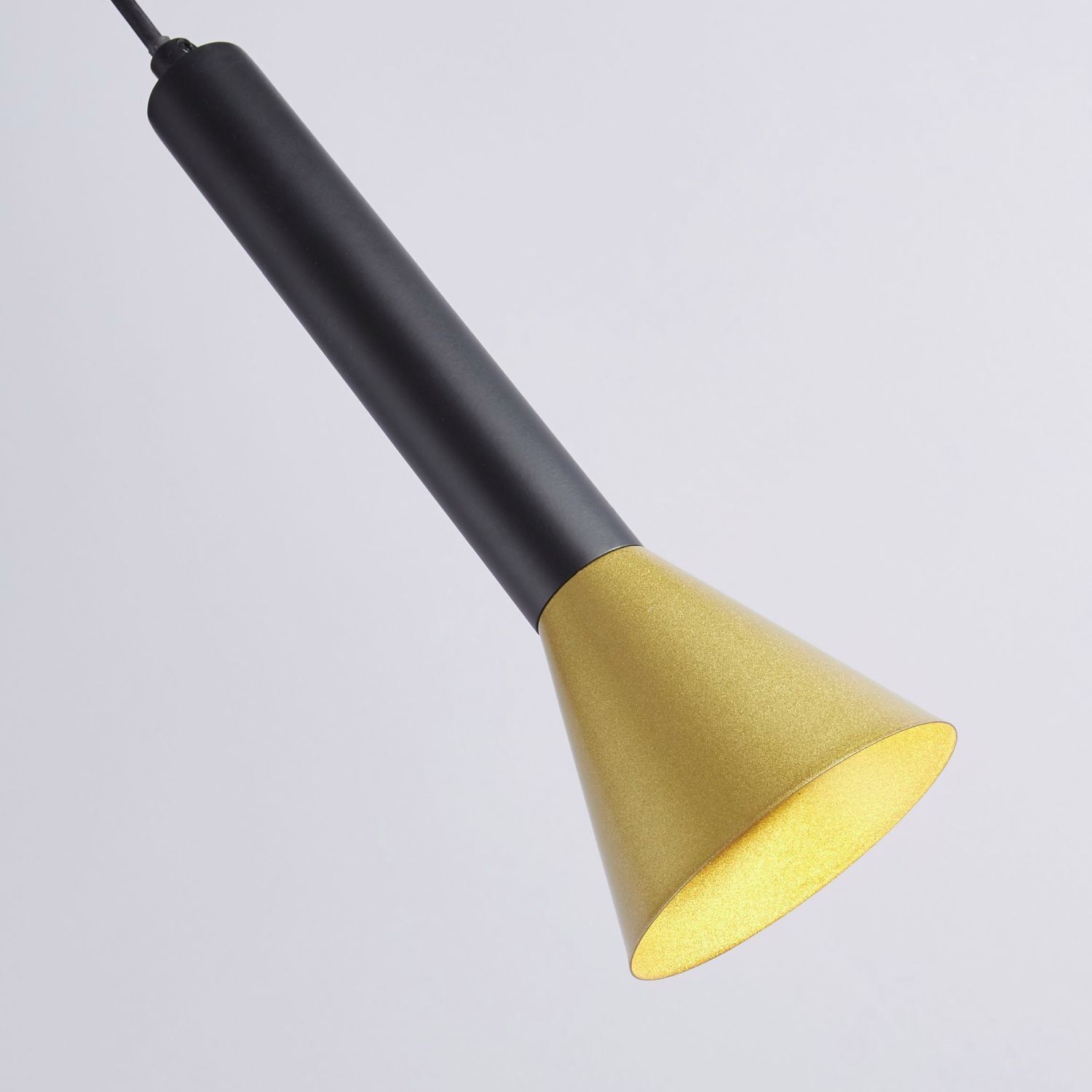 Lampe à suspendre Noir Or GU10 D : 9 cm Métal Rétro