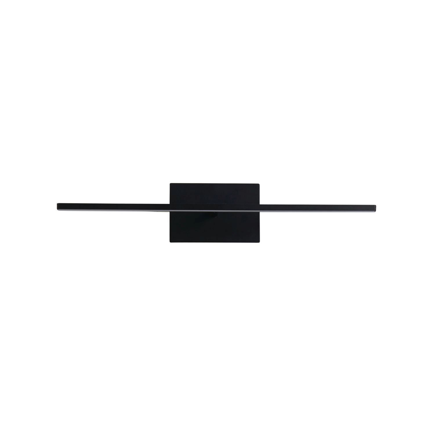 Lampe LED pour miroir métal L:41 cm IP44 noir 433 lm