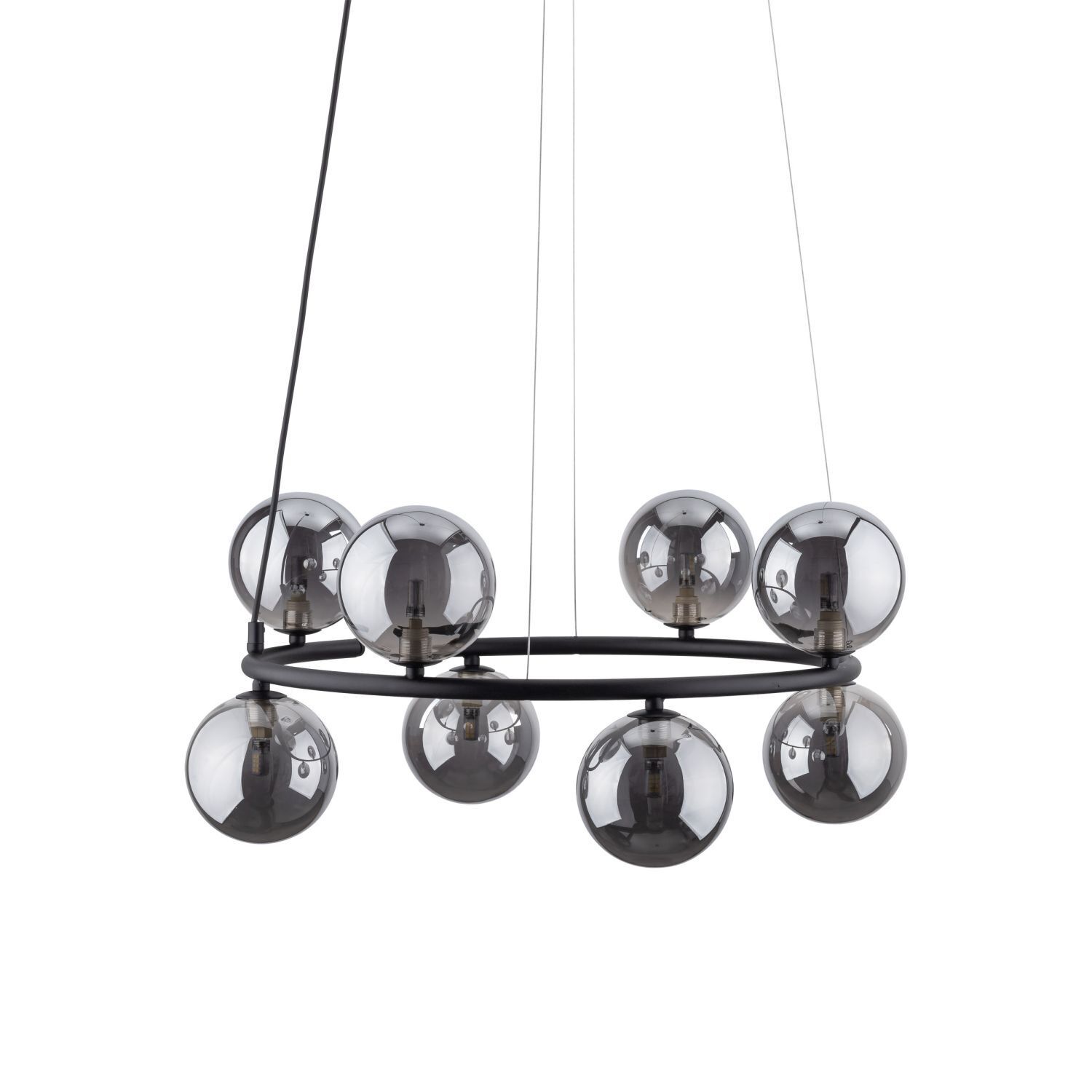 Lampe à suspendre métal verre fumé G9 Ø 62 cm H : max. 140 cm