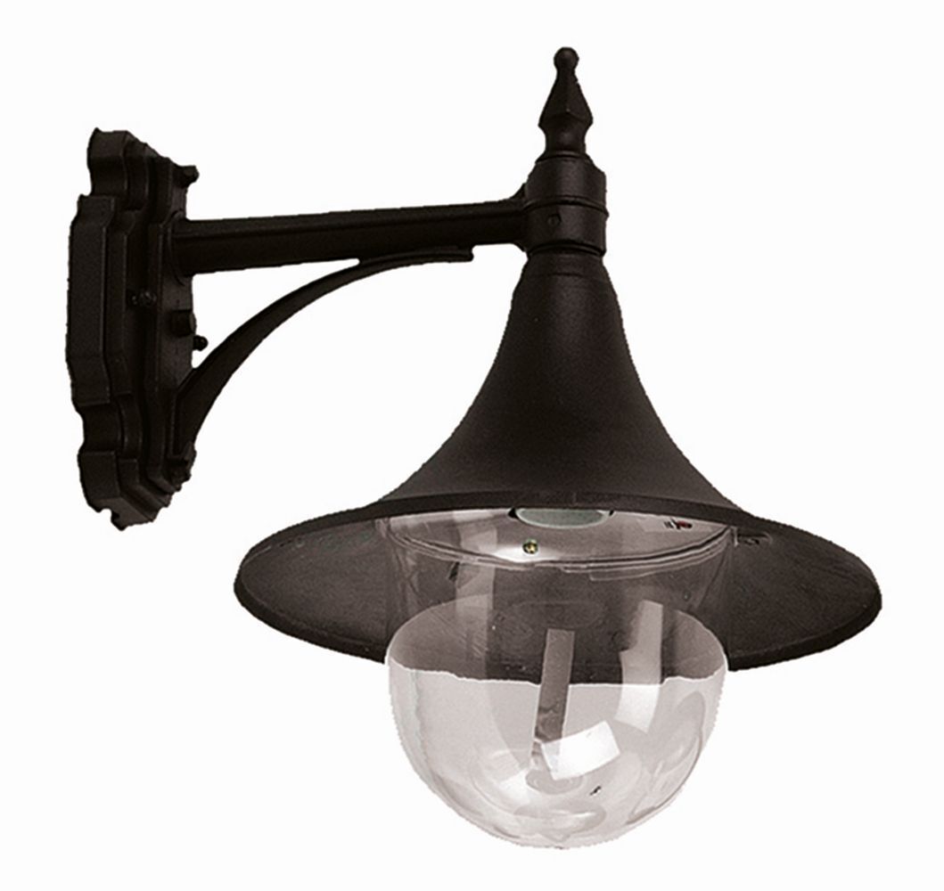 Applique extérieure Noir Aluminium IP43 E27 Rustique