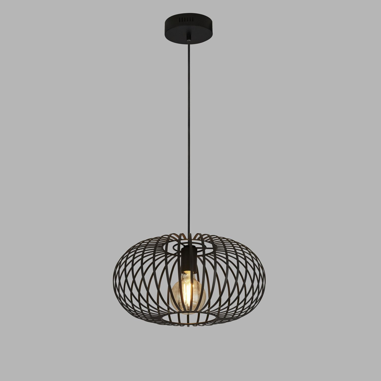 Suspension Noir Ø 39 cm Métal Abat-jour E27 ERIC