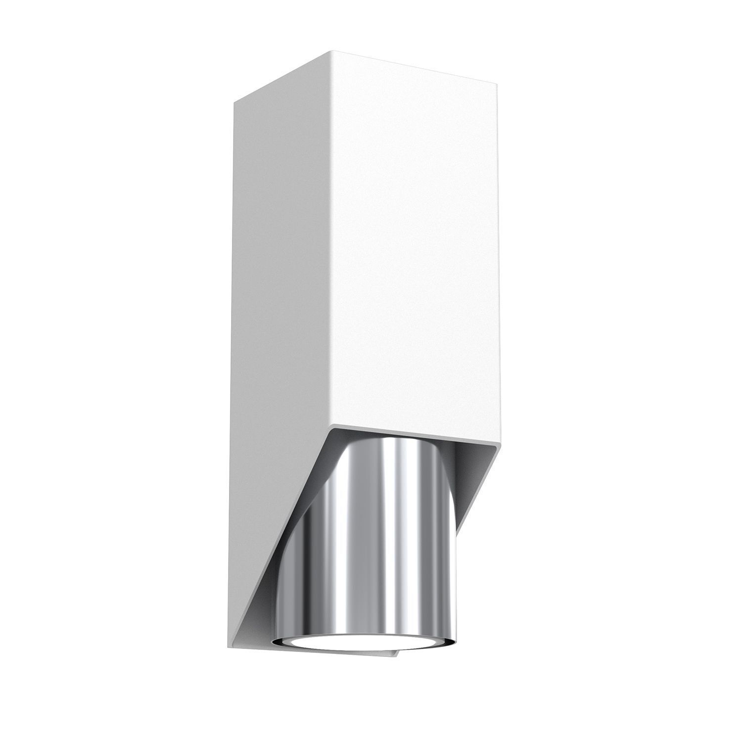 Applique murale métal blanc chrome GU10 accentuée avec style
