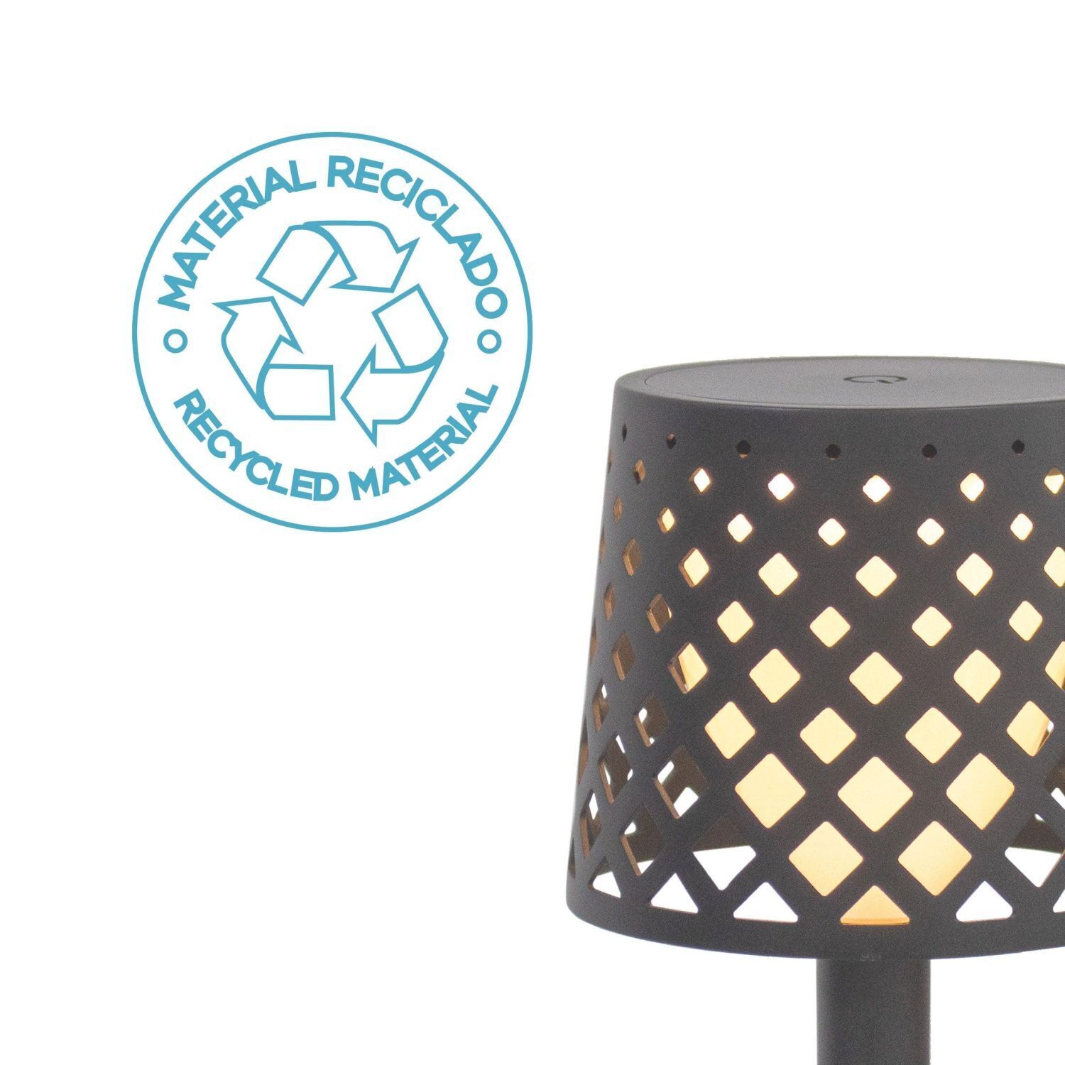 Akku Lampe de table LED Touch IP44 31cm Anthracite 3000K portable Lampe, Lampenschirm