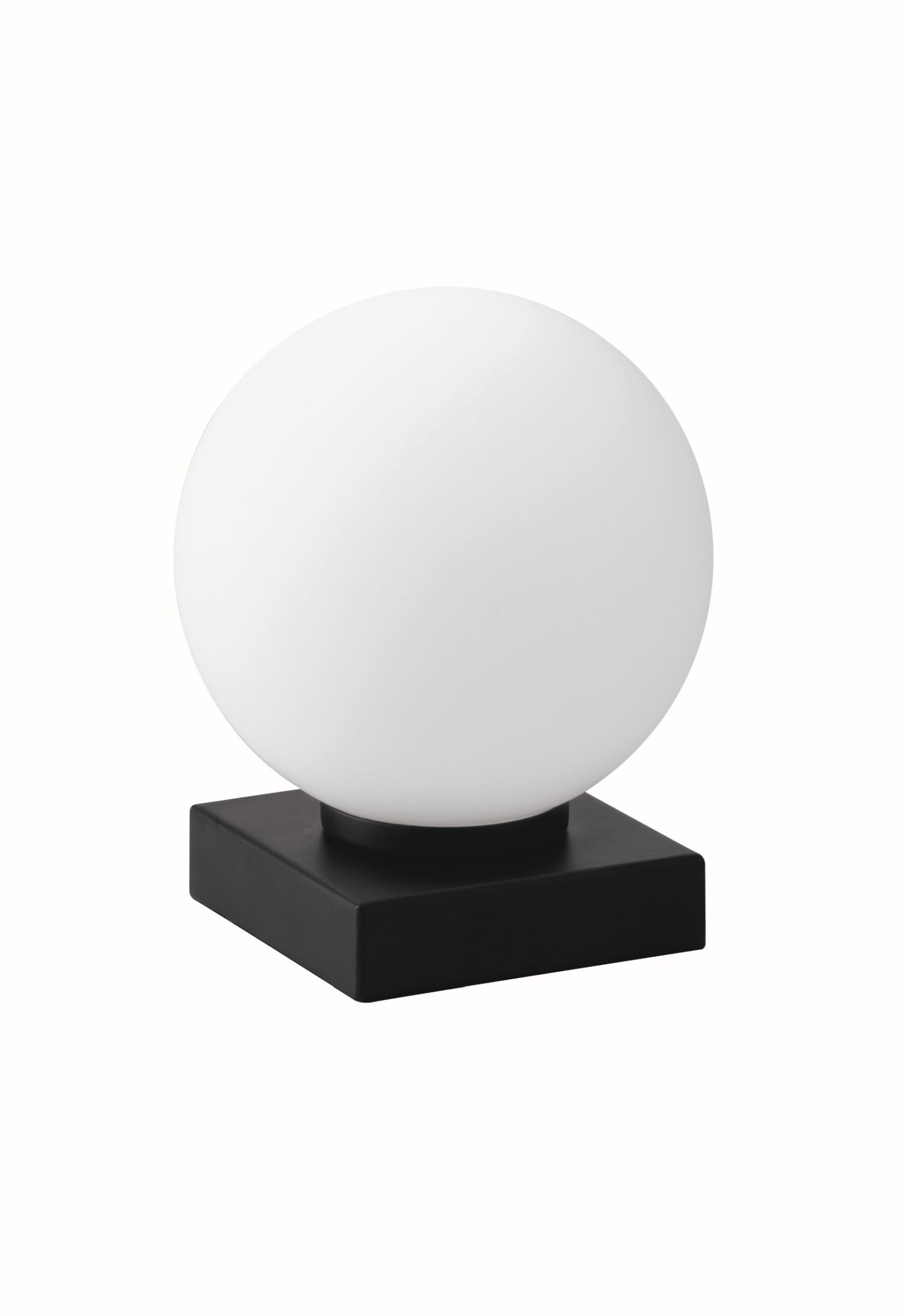 Lampe de table verre métal H:17,5 cm E14 Boule confortable