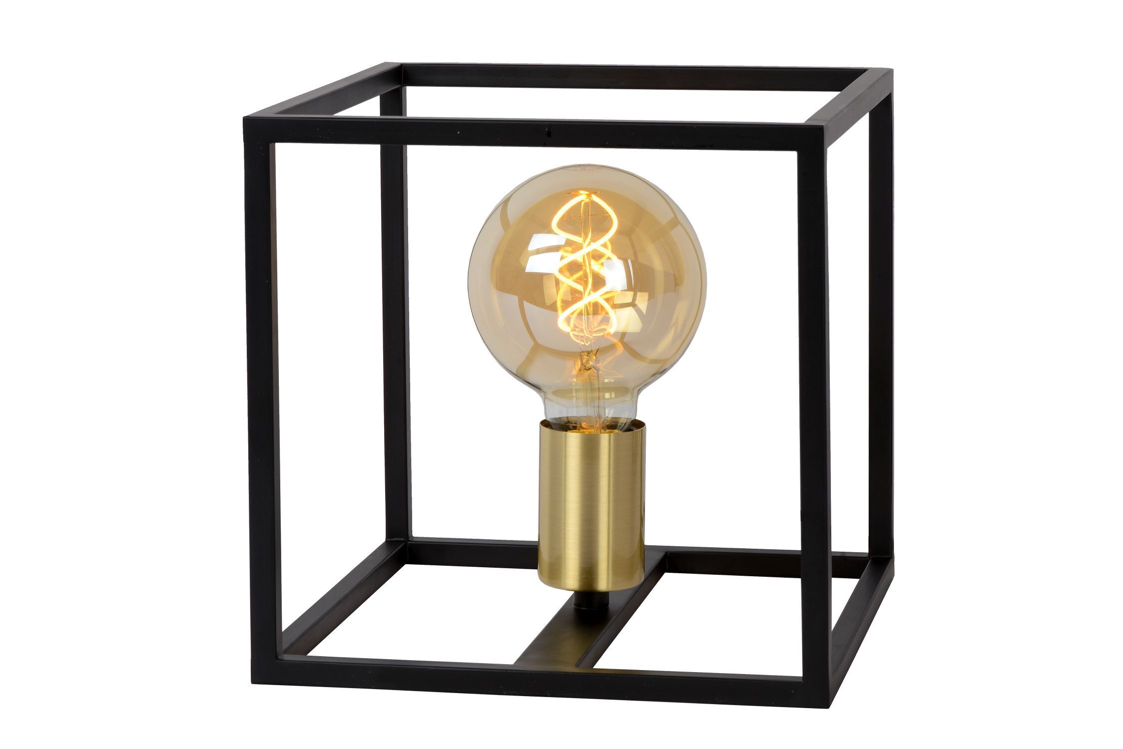 Tischlampe Metall Schwarz E27 H:22 cm modern edel